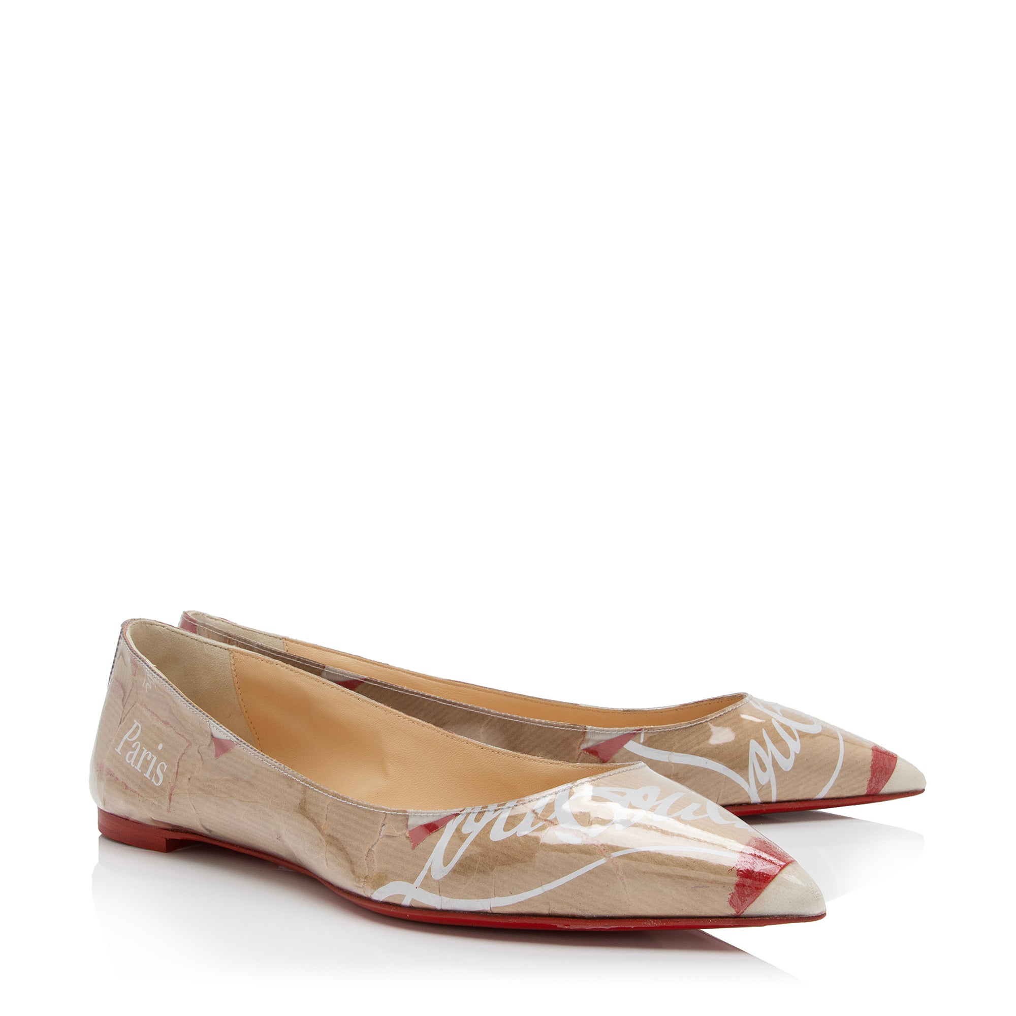Christian Louboutin PVC Kraft Ballalla Flats - Size 9 / 39 (SHF-3iYdl0)