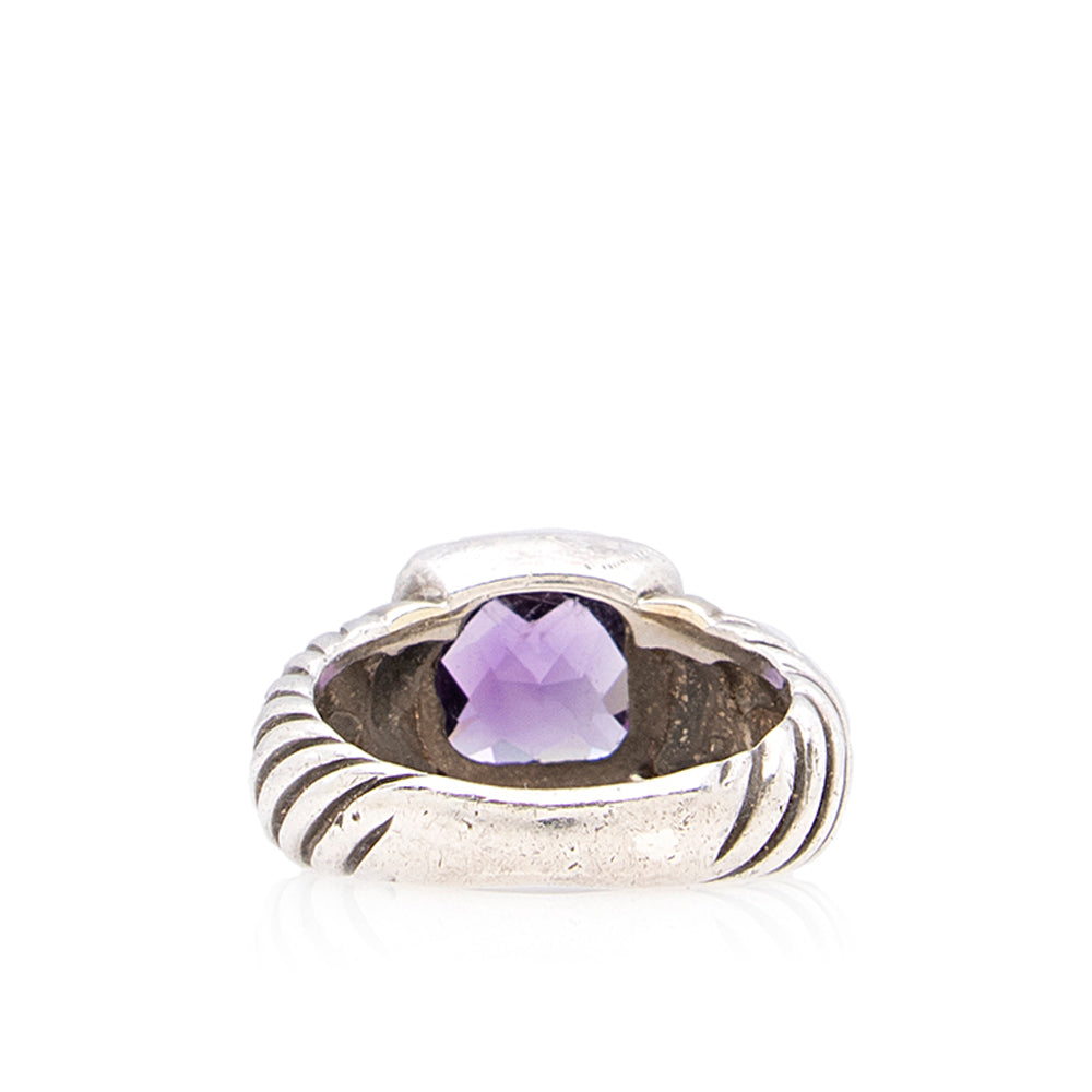 David Yurman Sterling Silver Amethyst Noblesse Ring - Size 6 1/2 - FINAL SALE (SHF-19882)