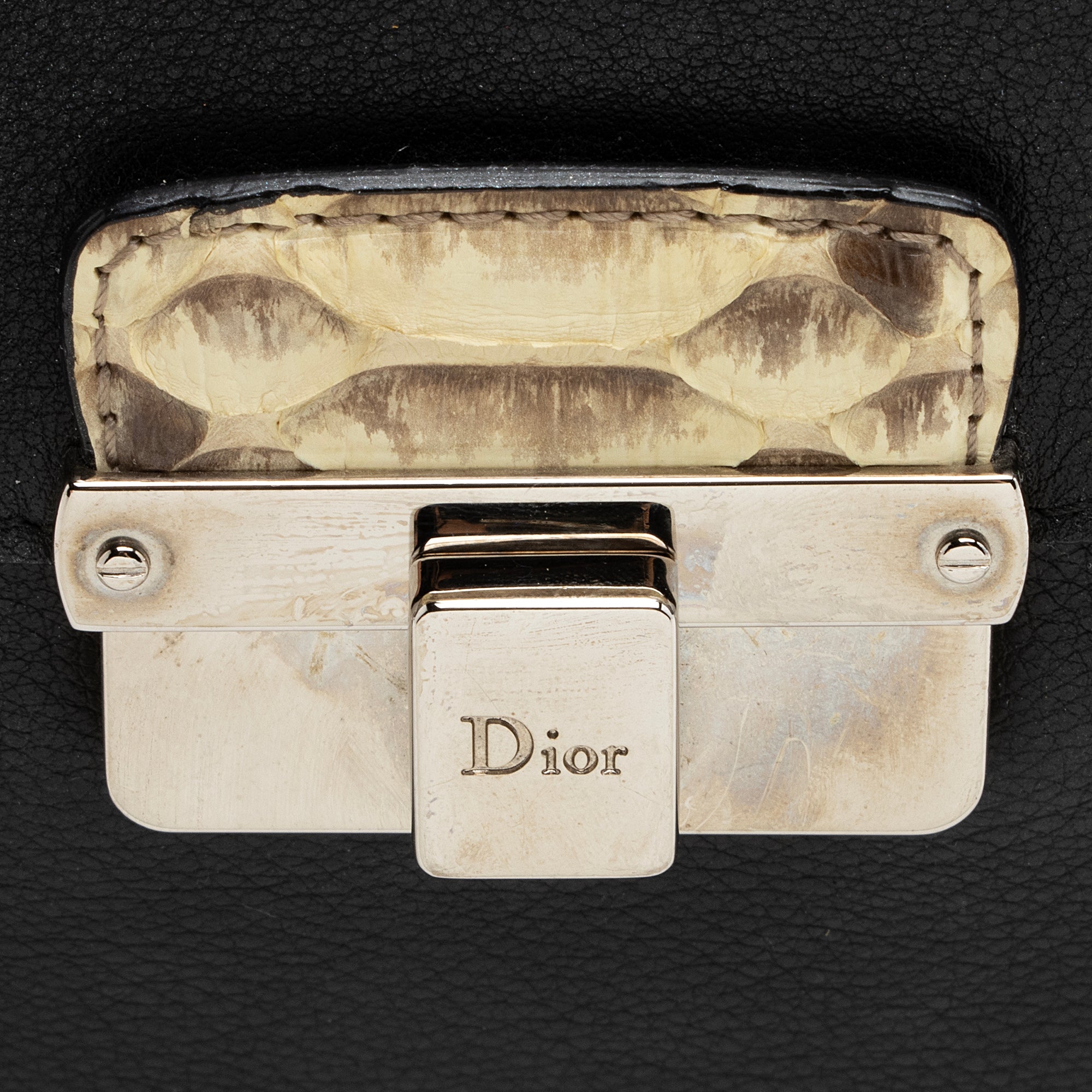 Dior Calfskin Python Diorling Large Shoulder Bag (SHF-22330)