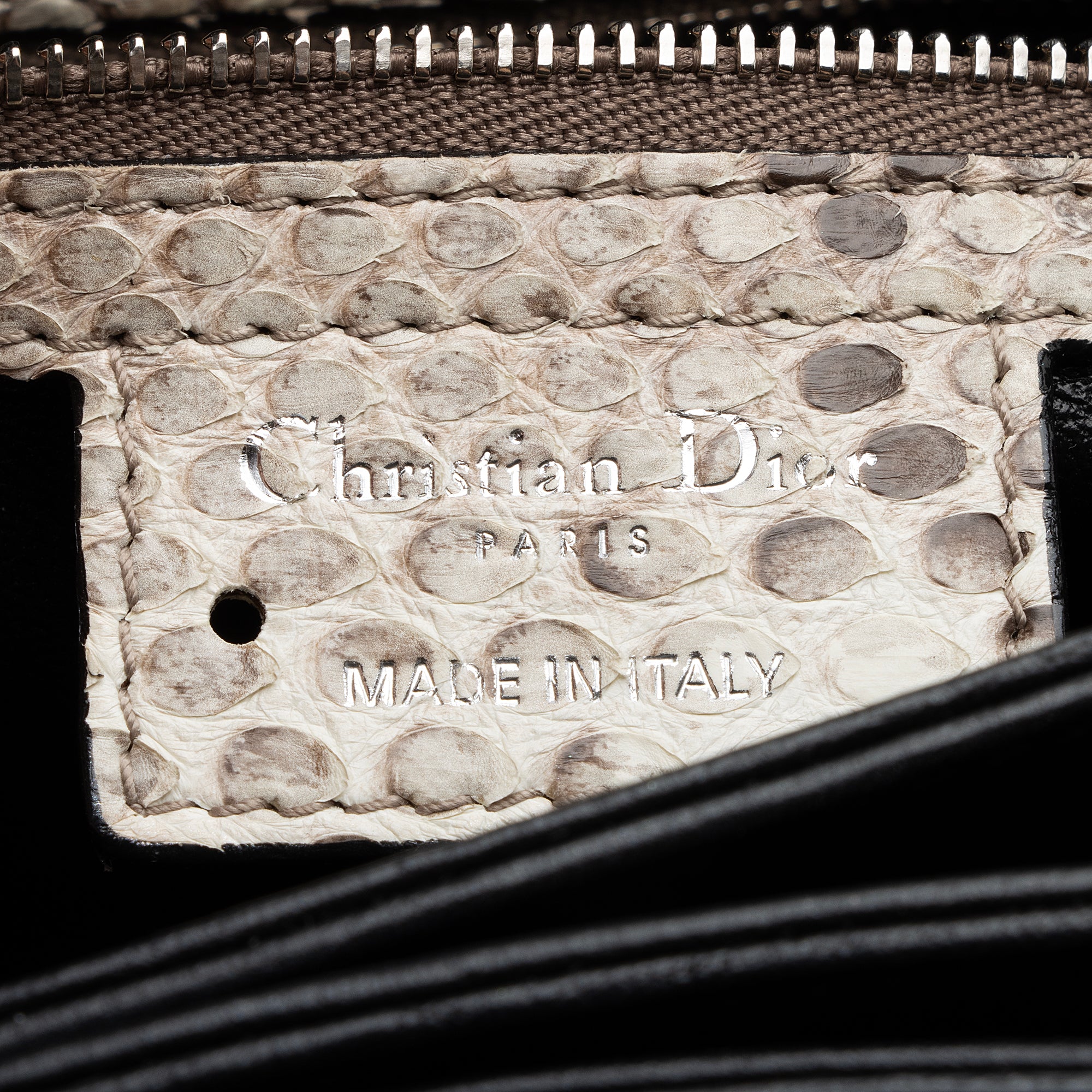 Dior Calfskin Python Diorling Large Shoulder Bag (SHF-22330)