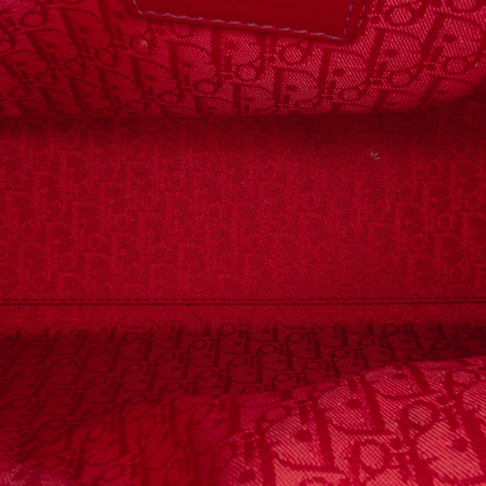 Dior Medium Lady Dior Patent Leather Satchel (SHG-36129)