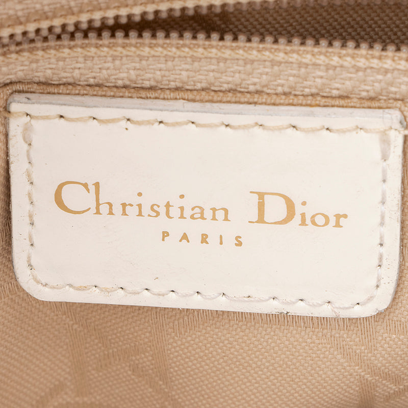 Dior Patent Leather Lady Dior Medium Tote (SHF-20994)