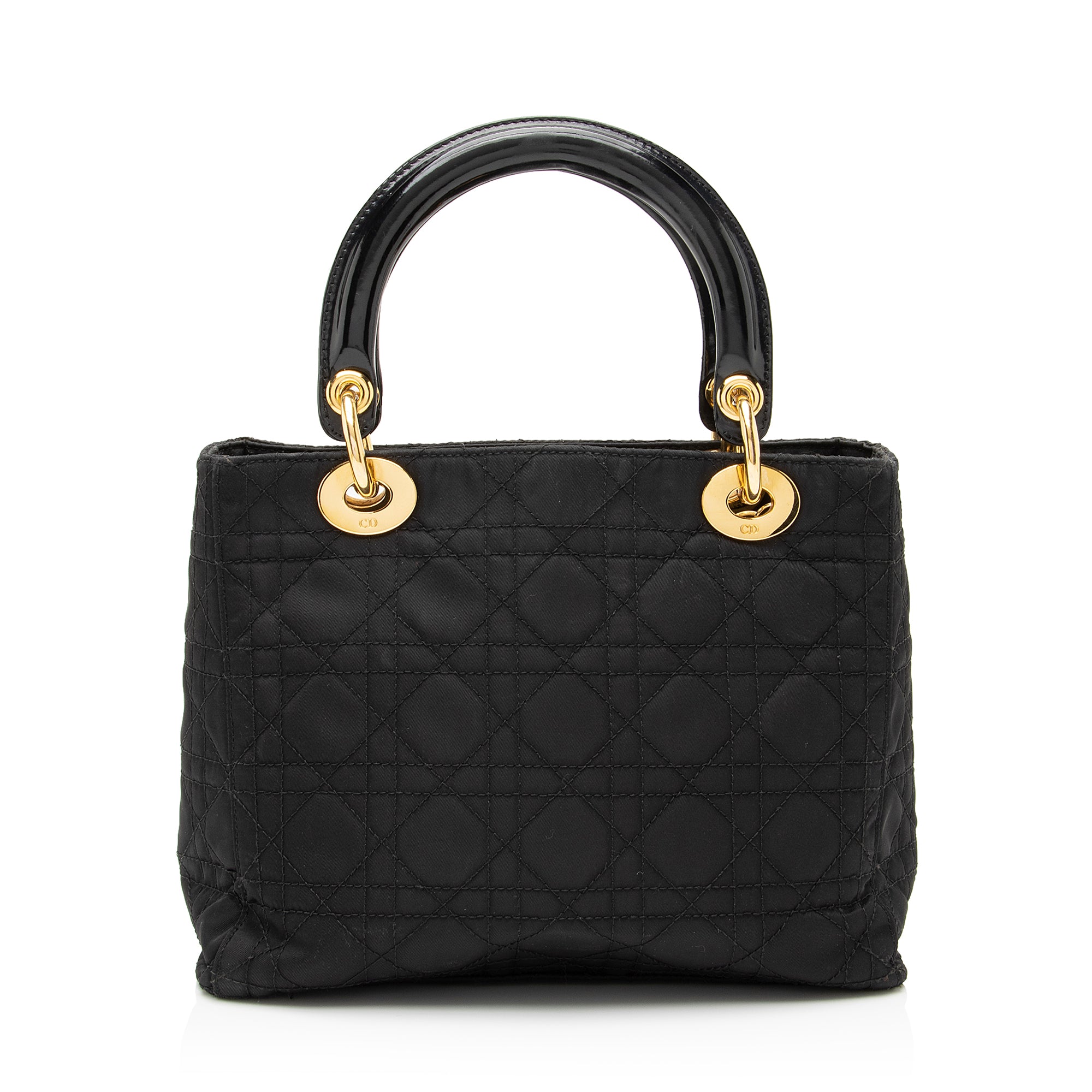 Dior Vintage Nylon Lady Dior Medium Tote (SHF-23881)