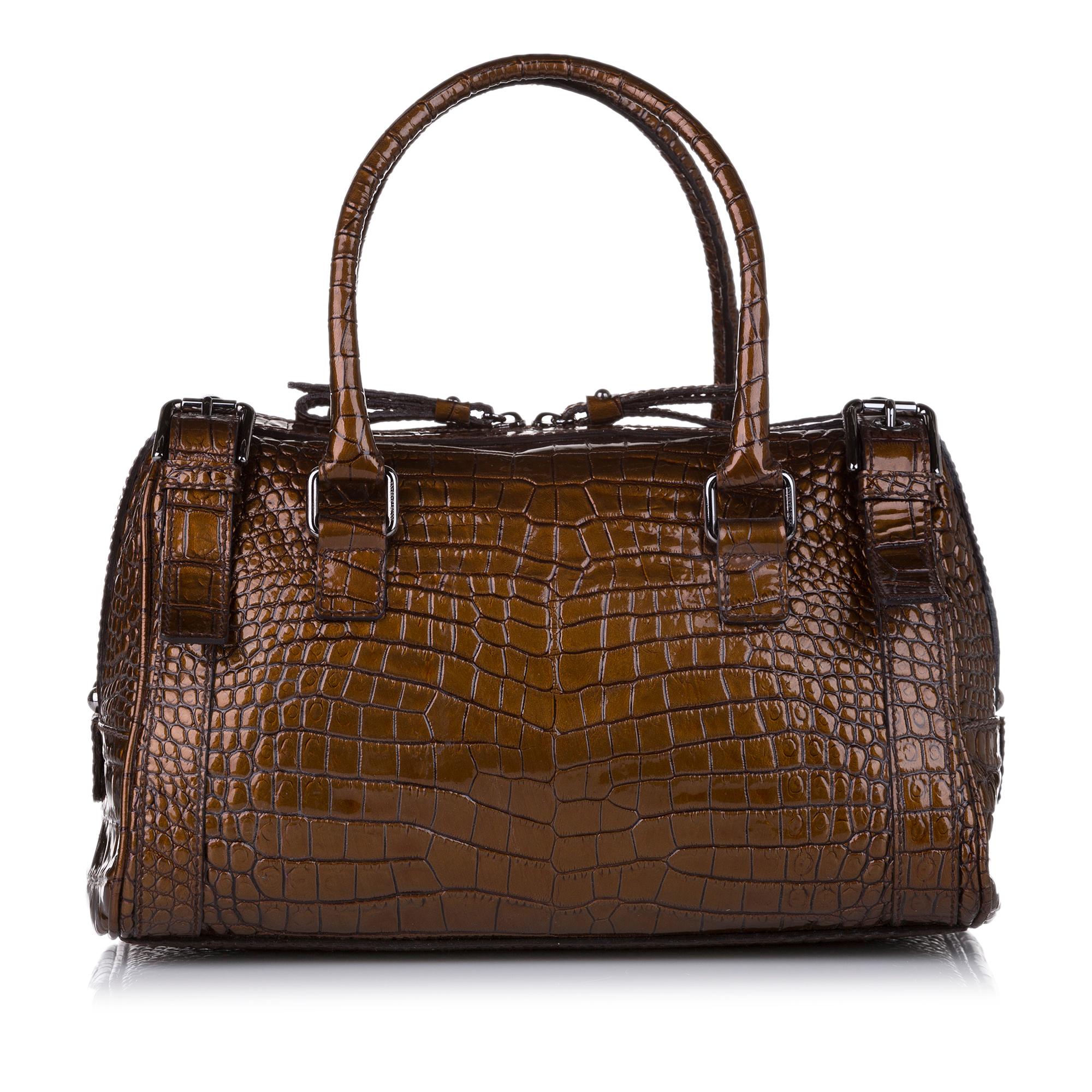 Dolce & Gabbana Miss Easy Way Embossed Leather Boston Bag (SHG-31435)