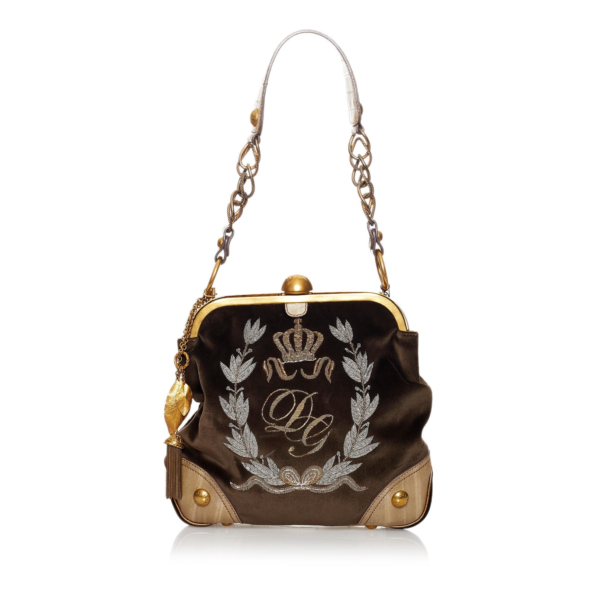 Dolce & Gabbana Printed Canvas Shoulder Bag (SHG-31196)
