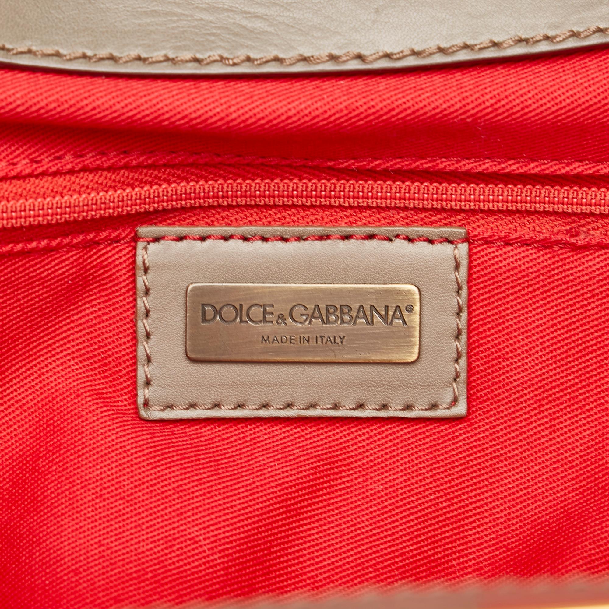 Dolce & Gabbana Printed Canvas Shoulder Bag (SHG-31196)