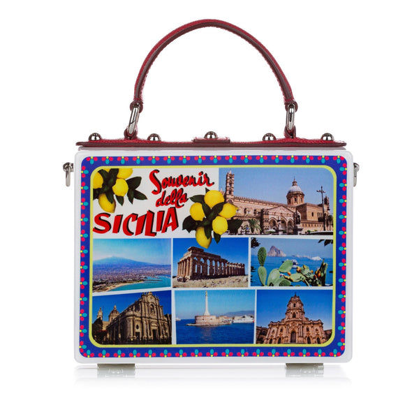 Portofino Printed Shoulder Bag in Multicoloured - Dolce Gabbana