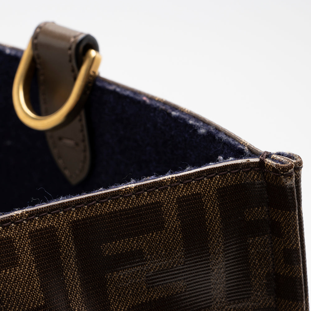 Fendi Coated Canvas Fila Mania Logo Shopper Tote (SHF-17070)