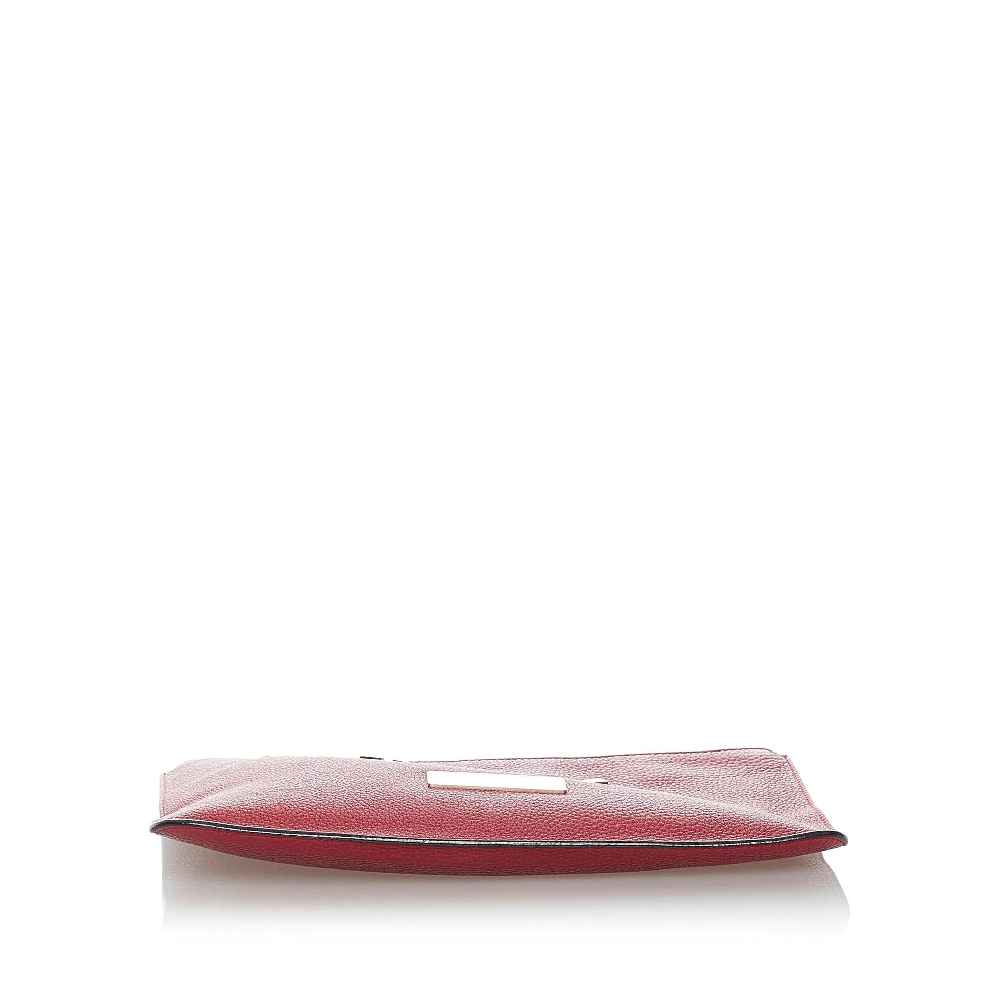 Fendi Face Leather Clutch Bag (SHG-31207)