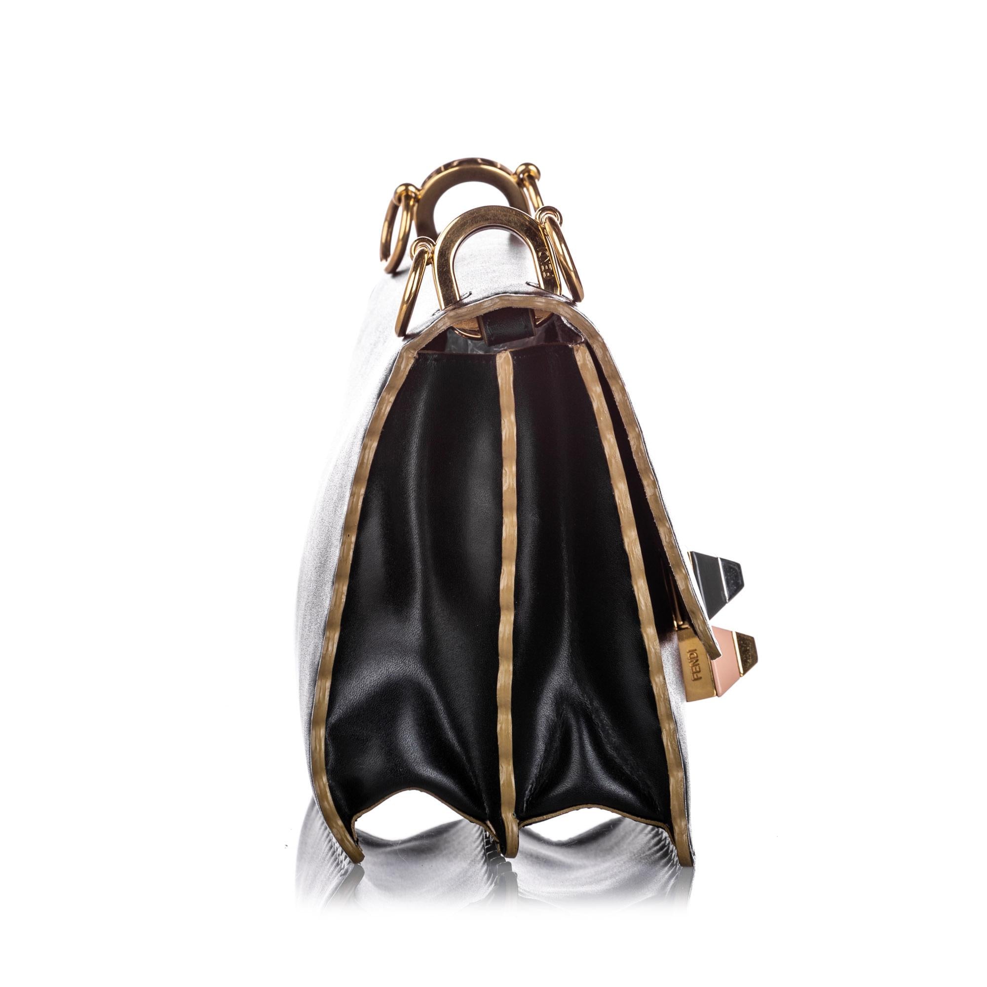 Fendi Kan I Leather Shoulder Bag (SHG-24389)