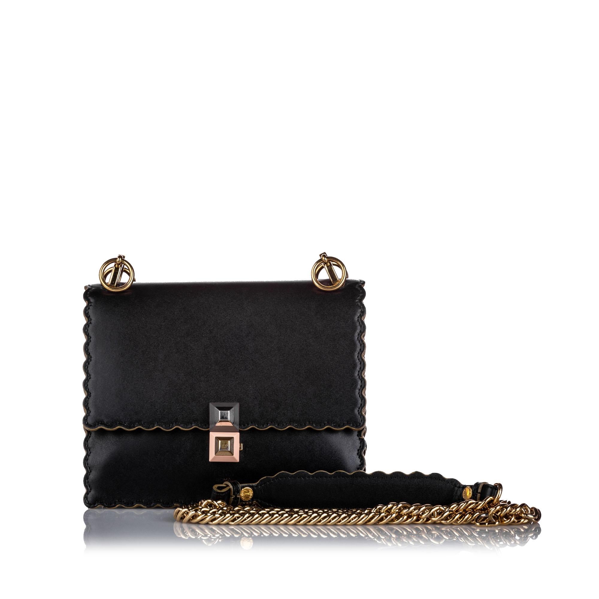 Fendi Kan I Leather Shoulder Bag (SHG-24389)