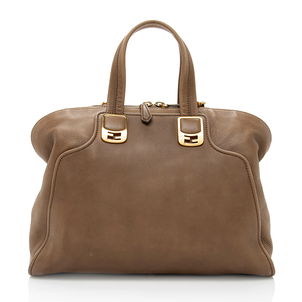 Fendi Leather Chameleon Large Satchel (SHF-18243)