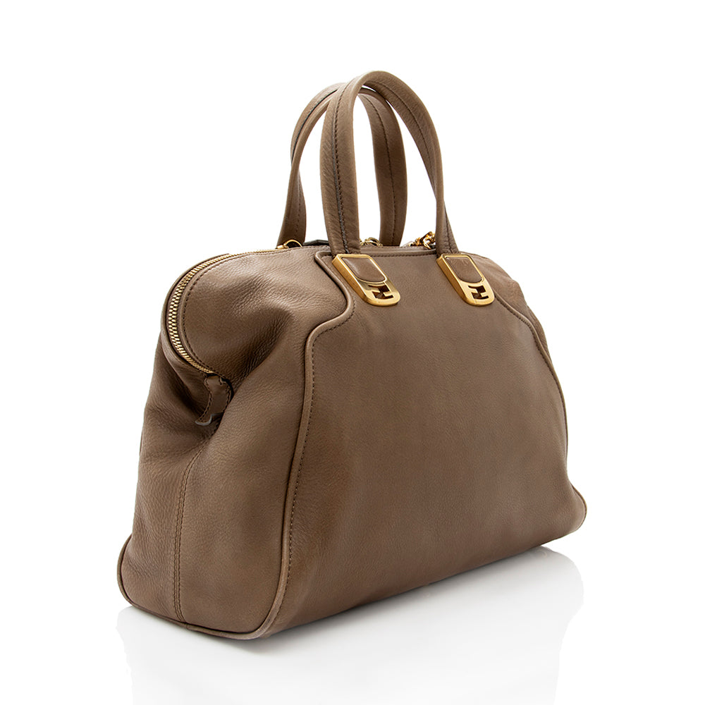 Fendi Leather Chameleon Large Satchel (SHF-18243)