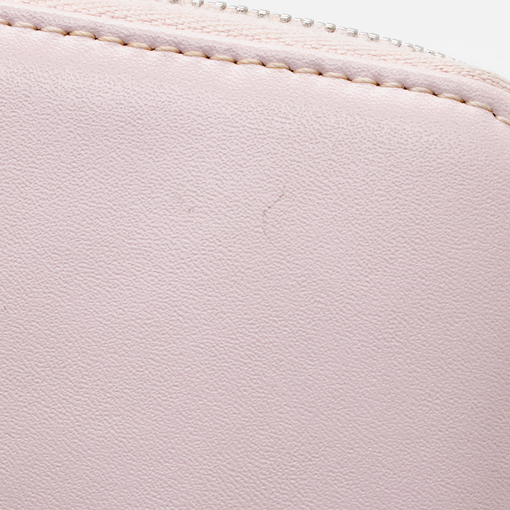 Fendi Leather Multicolor Studded Zip Around Wallet (SHF-17219)