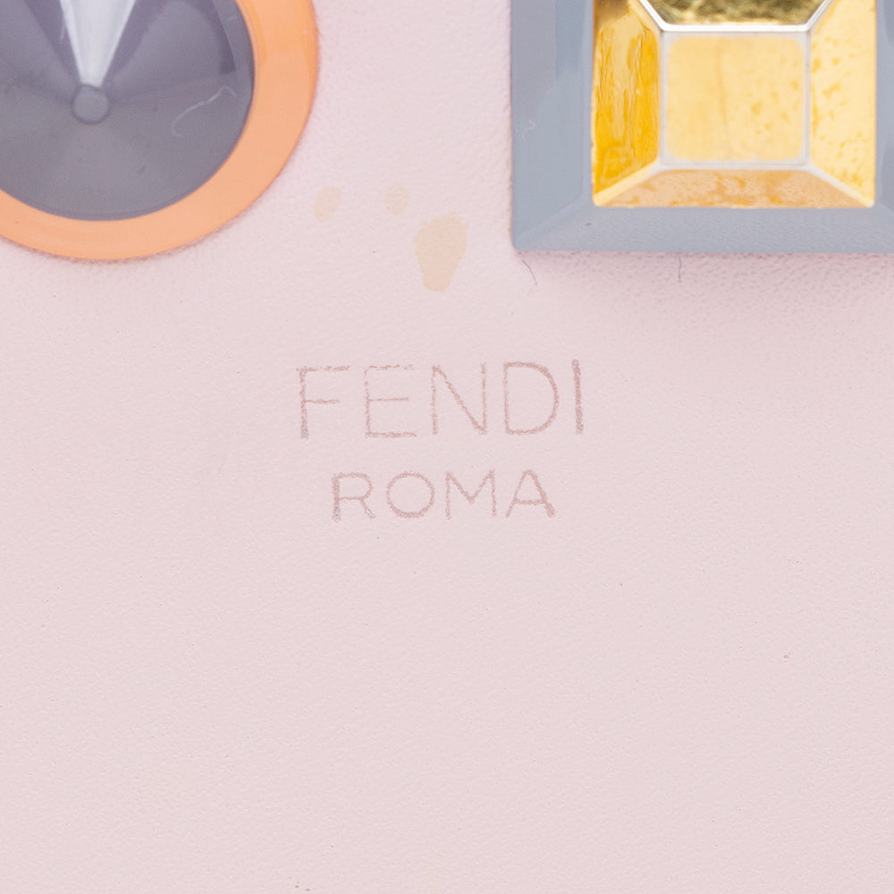 Fendi Leather Multicolor Studded Zip Around Wallet (SHF-17219)