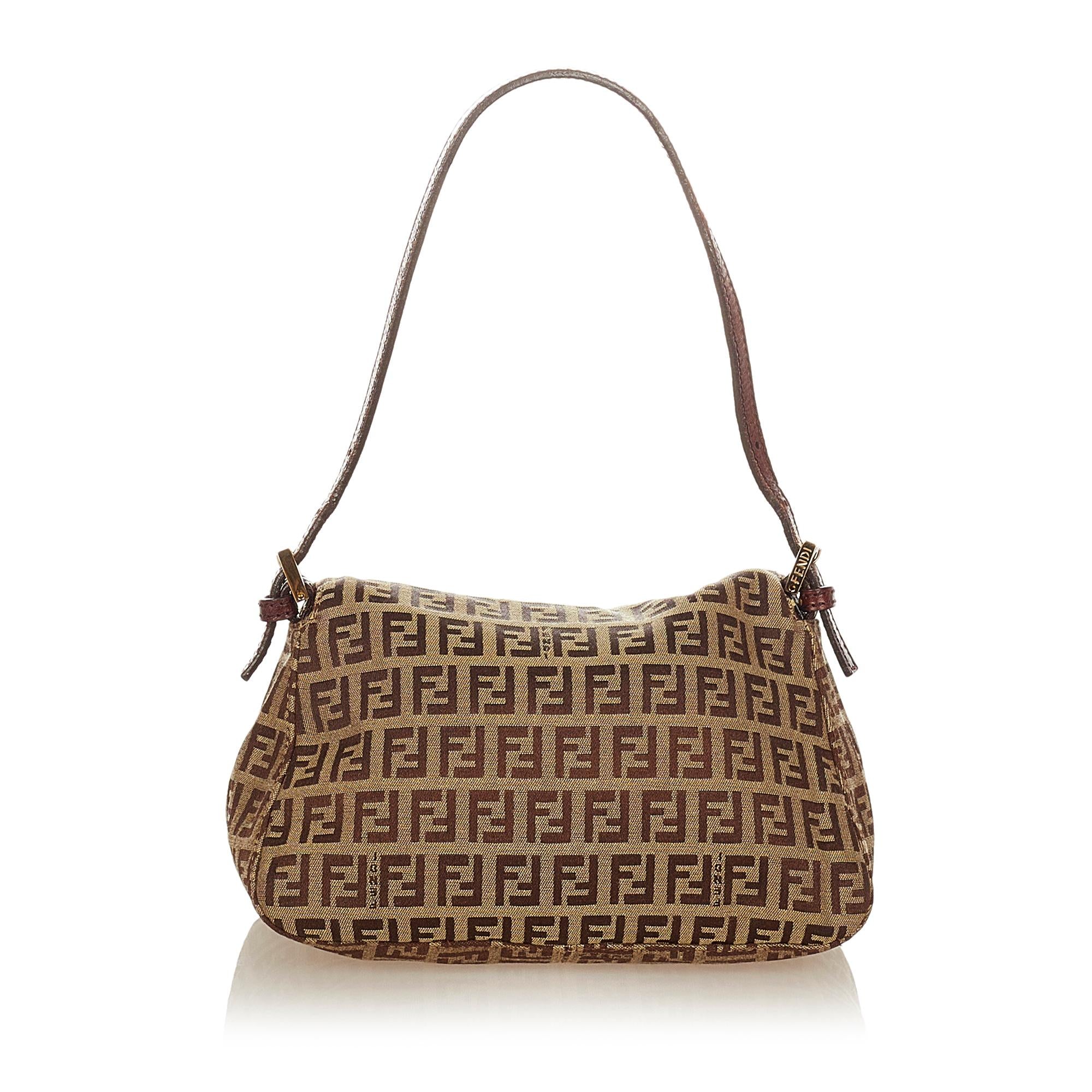 Fendi Mini Zucchino Canvas Mamma Baguette (SHG-26703)