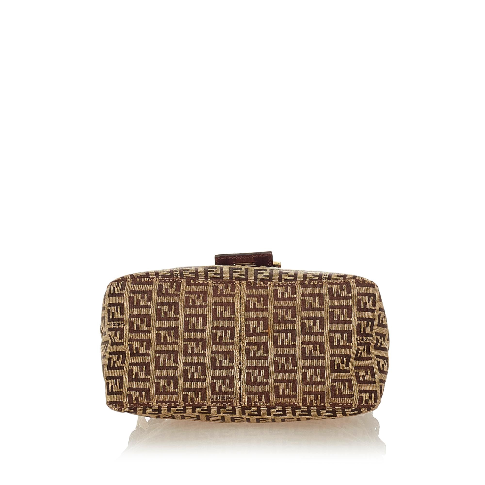 Fendi Mini Zucchino Canvas Mamma Baguette (SHG-26703)