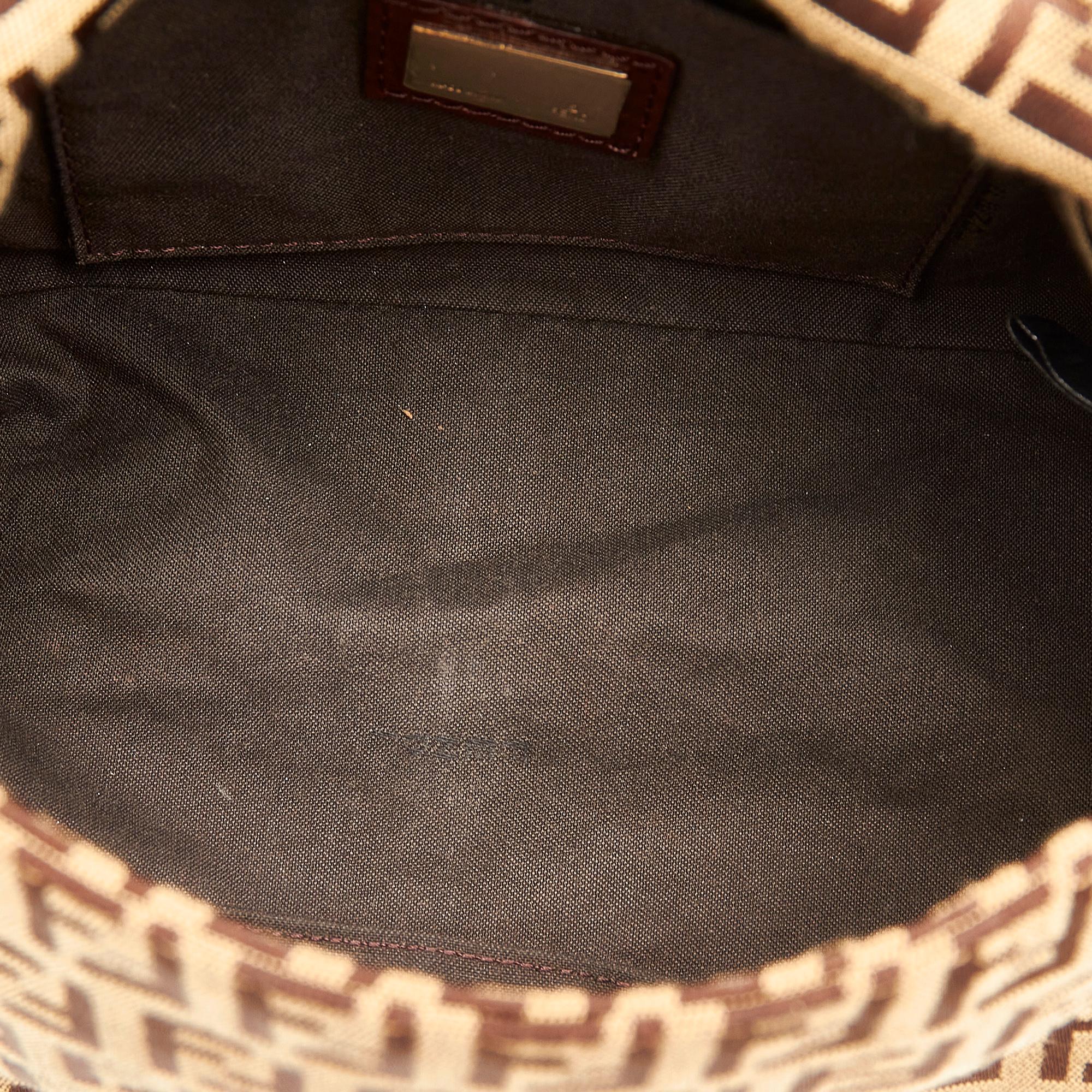 Fendi Mini Zucchino Canvas Mamma Baguette (SHG-26703)