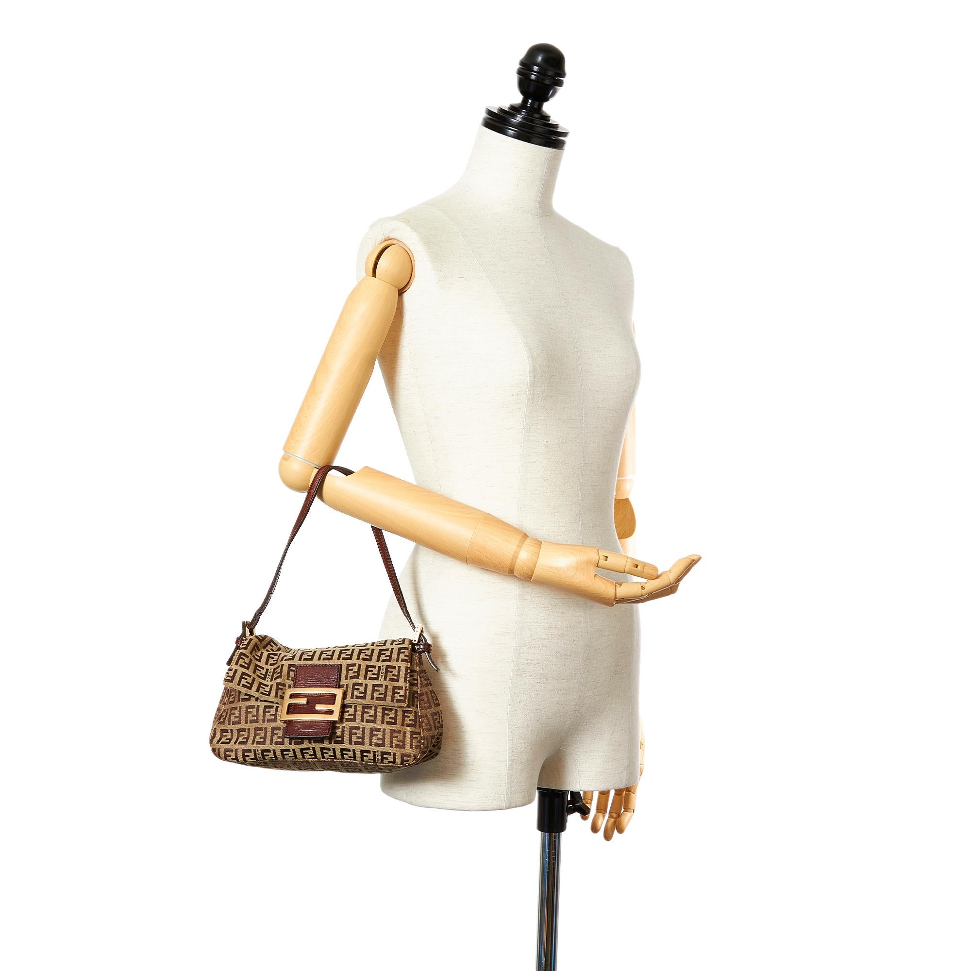 Fendi Mini Zucchino Canvas Mamma Baguette (SHG-26703)