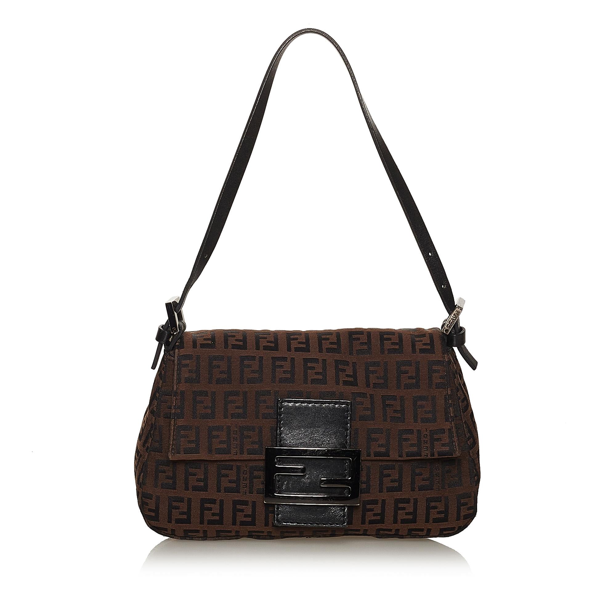 Fendi Mini Zucchino Canvas Mamma Baguette (SHG-28605)