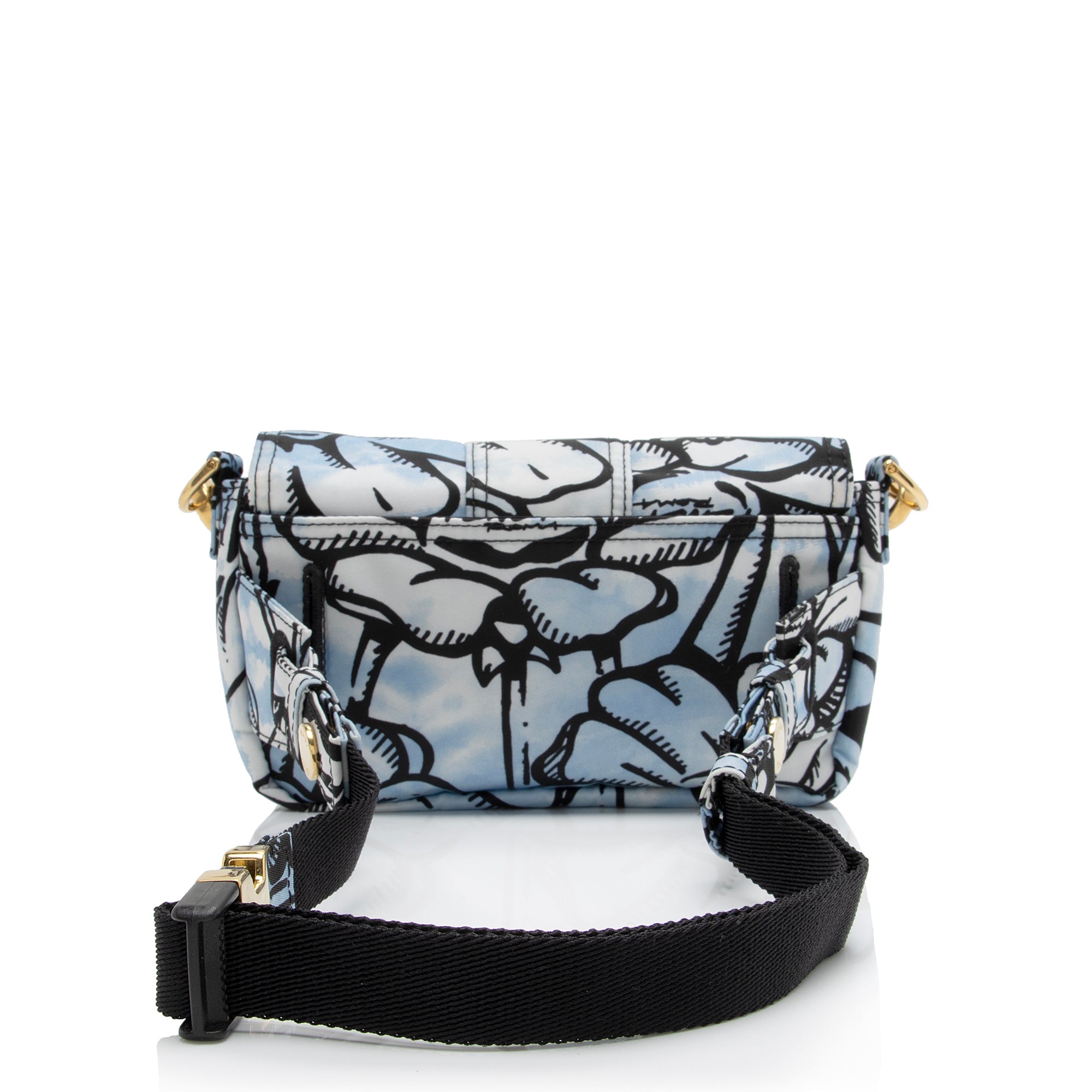 Fendi Nylon Floral Cloudy Porter Baguette Mini Phone Pouch (SHF-BE23Wb)