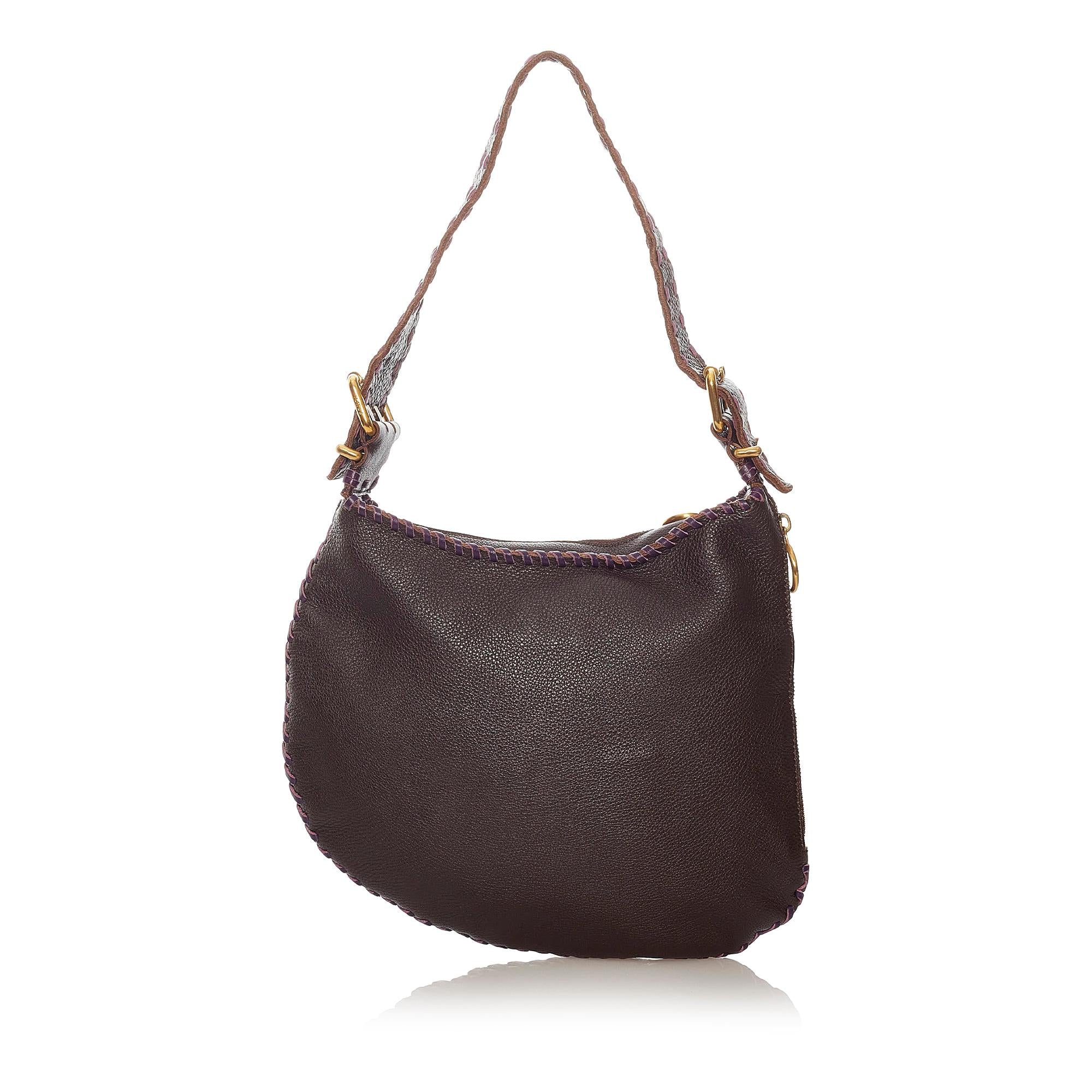 Fendi Oyster Leather Hobo Bag (SHG-27894)