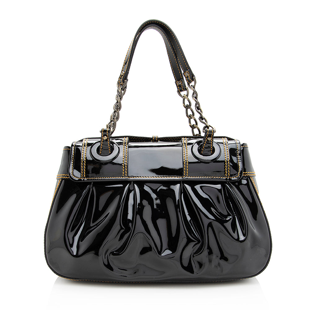 Fendi Patent Leather B Buckle Bag (SHF-19895)