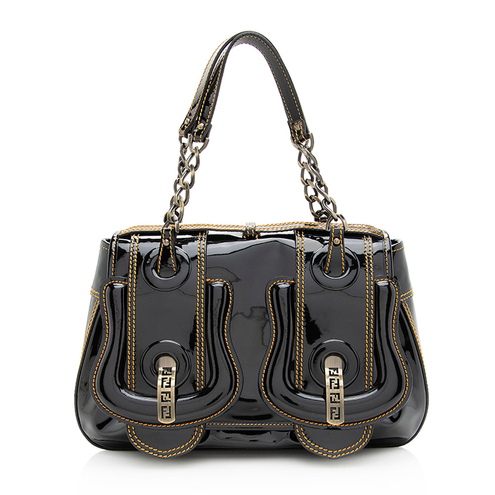 Fendi Patent Leather B Buckle Bag (SHF-19895)