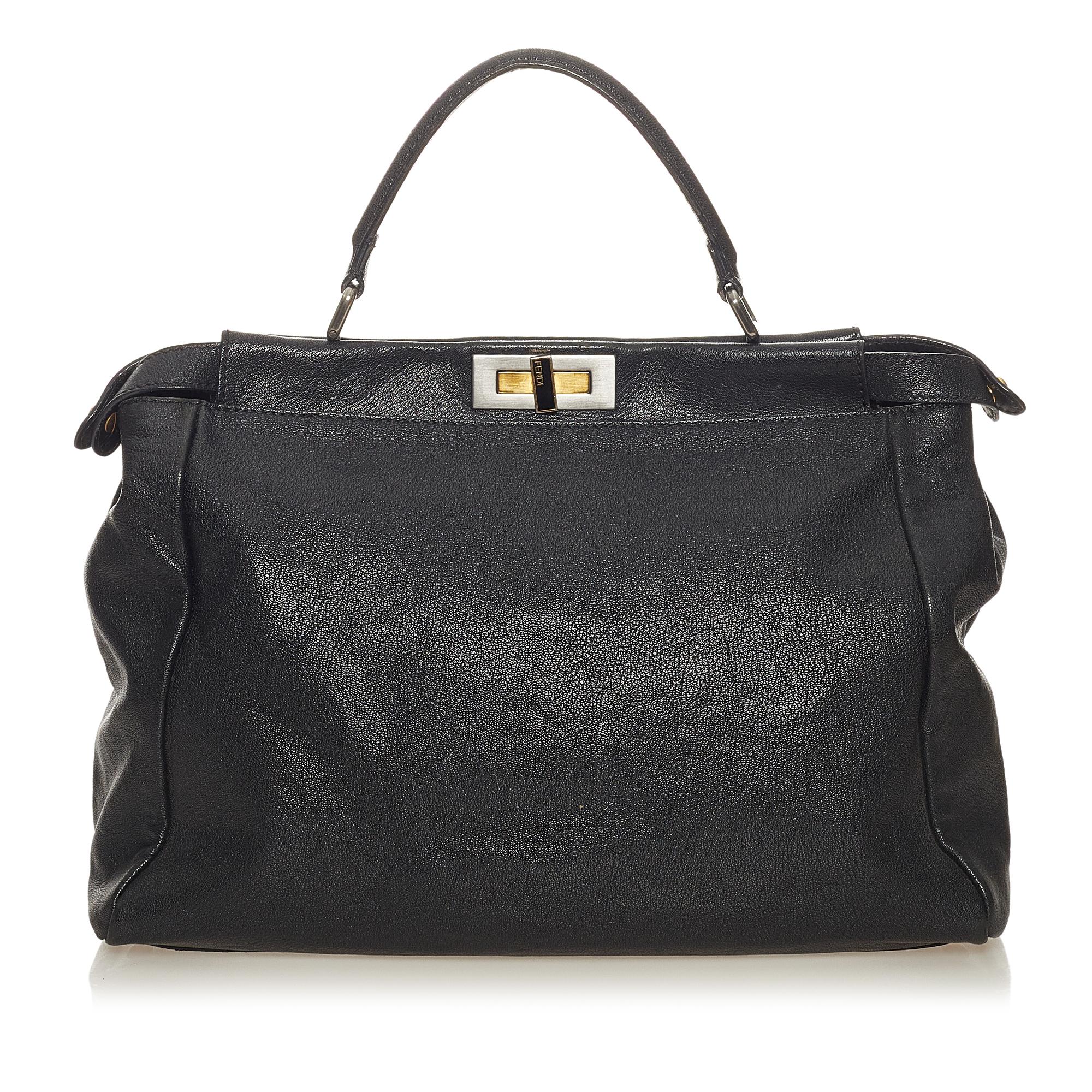 Fendi Peekaboo Leather Satchel (SHG-27736)