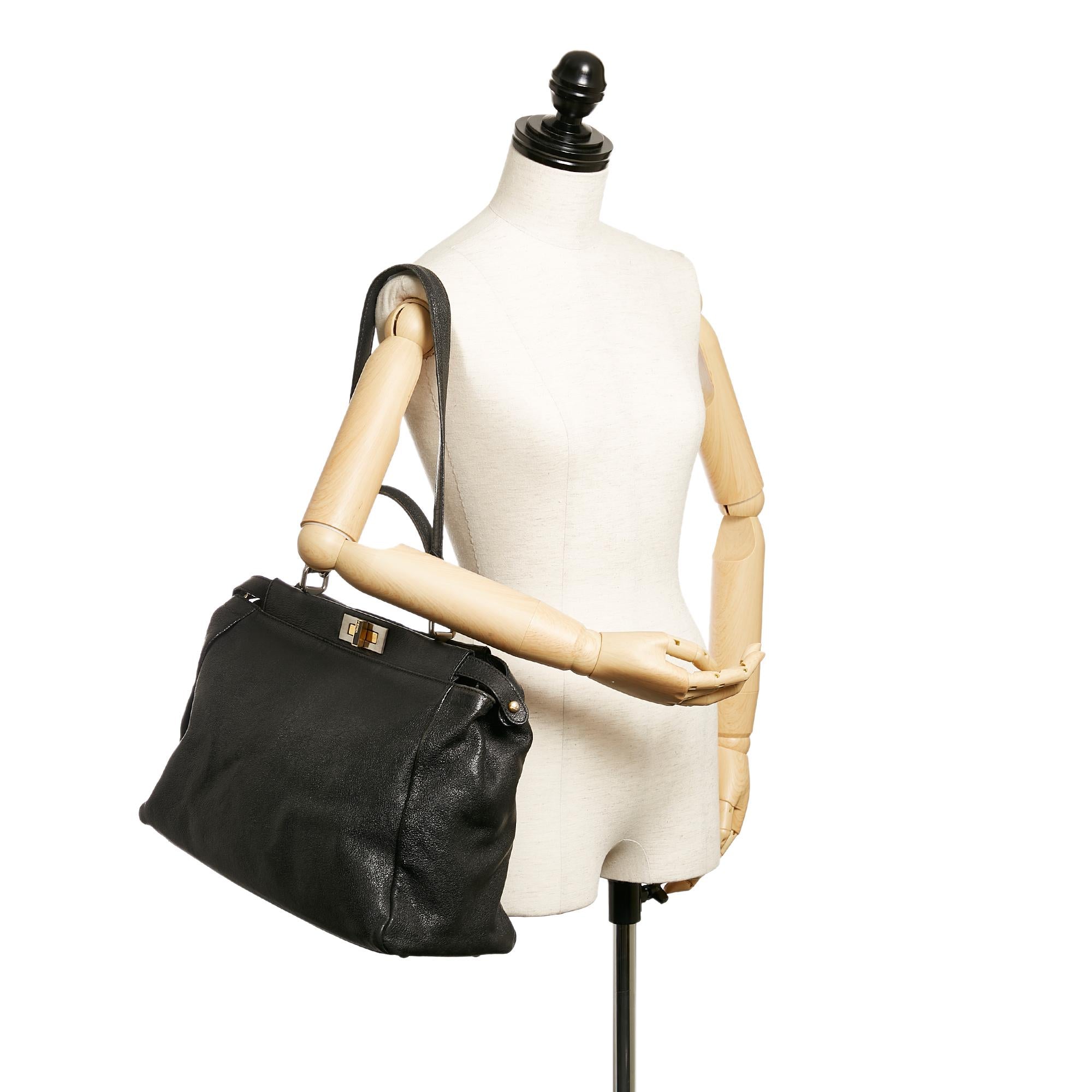 Fendi Peekaboo Leather Satchel (SHG-27736)