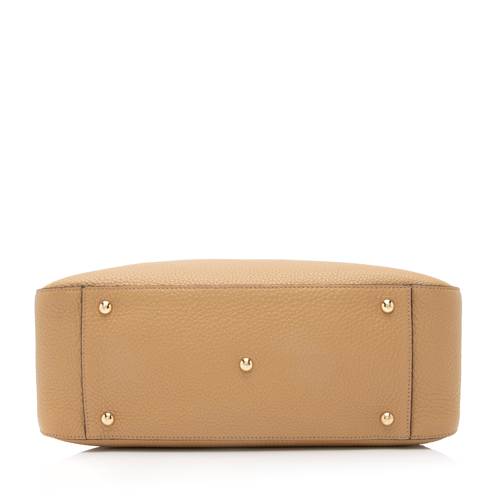 Fendi Calfskin Romano Selleria FF Handle Medium Tote (SHF-23375)