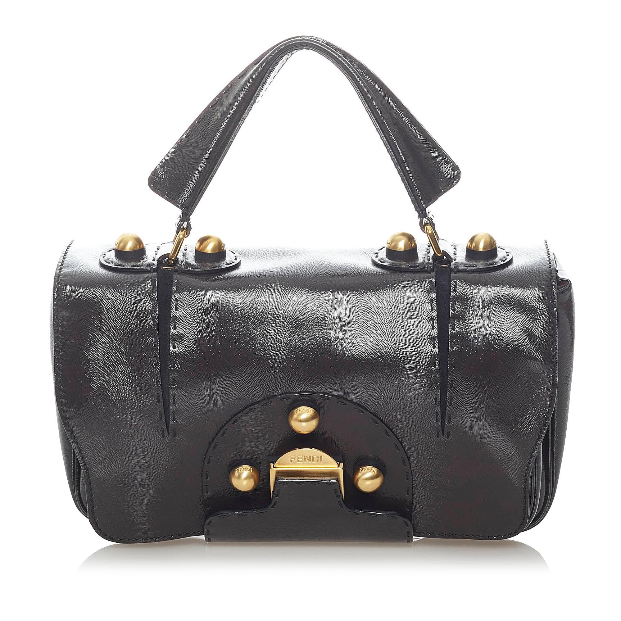 Fendi Secret Code F3 Leather Satchel (SHG-33043)