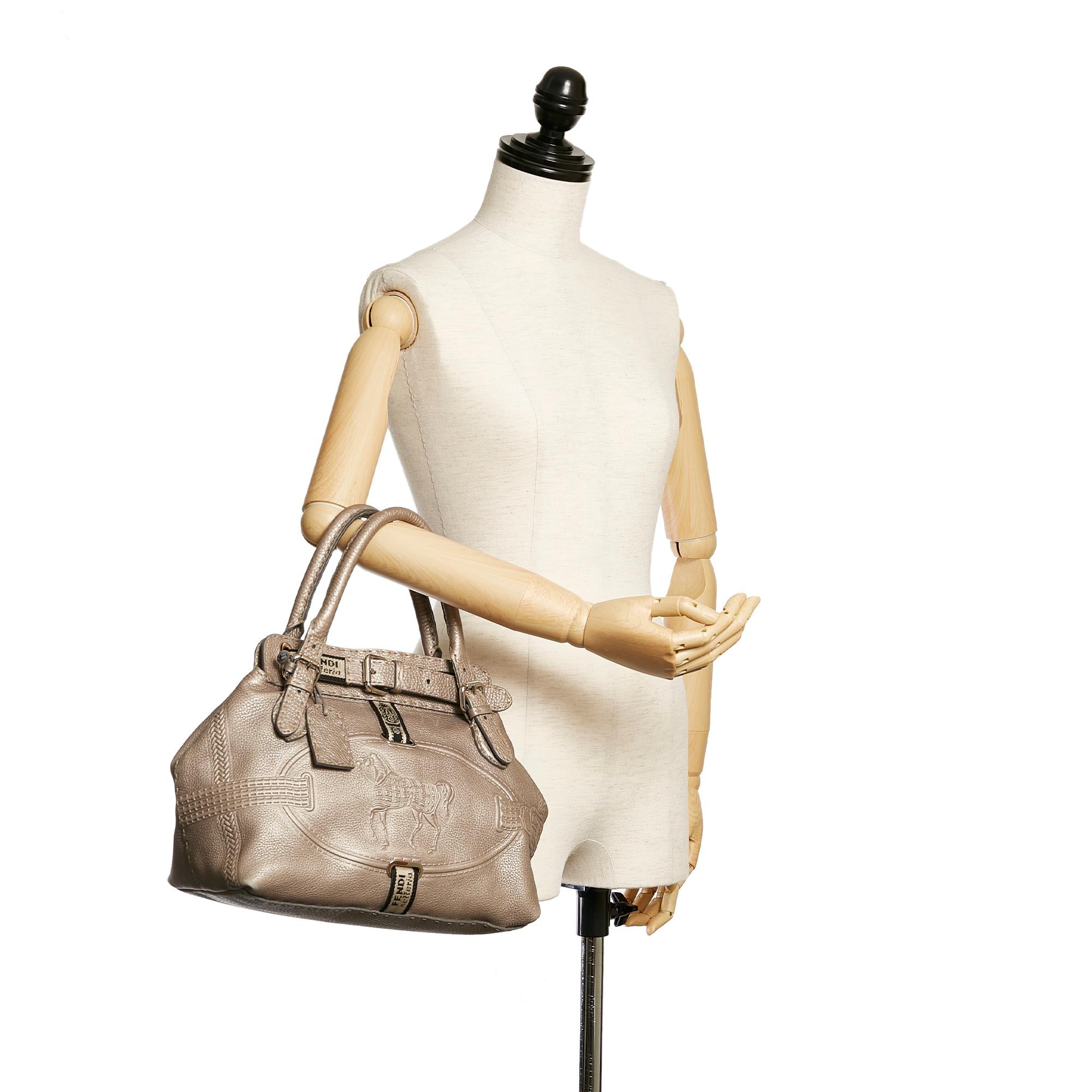 Fendi Selleria Borghese Leather Handbag (SHG-28253)