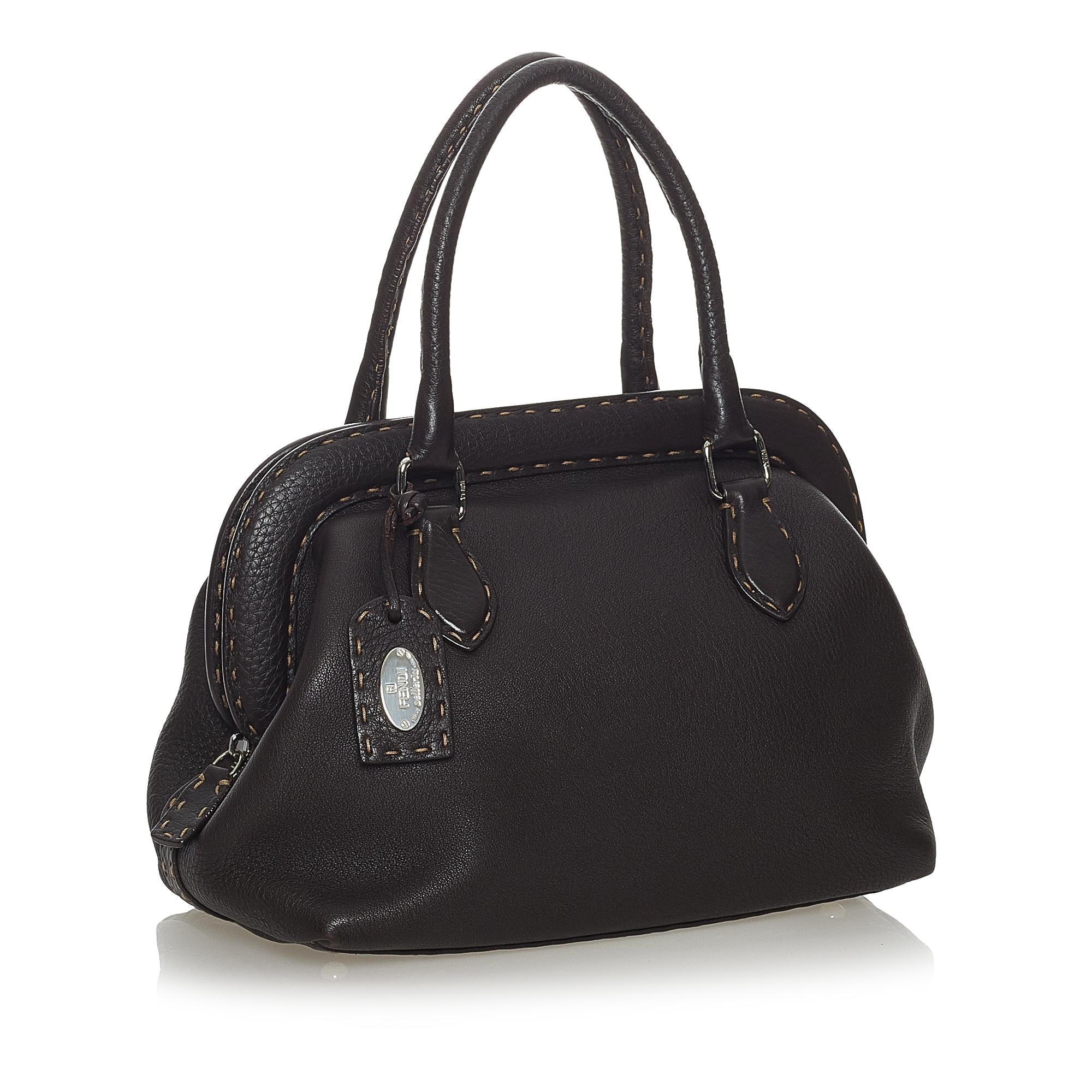 Fendi Selleria Leather Handbag (SHG-28118)