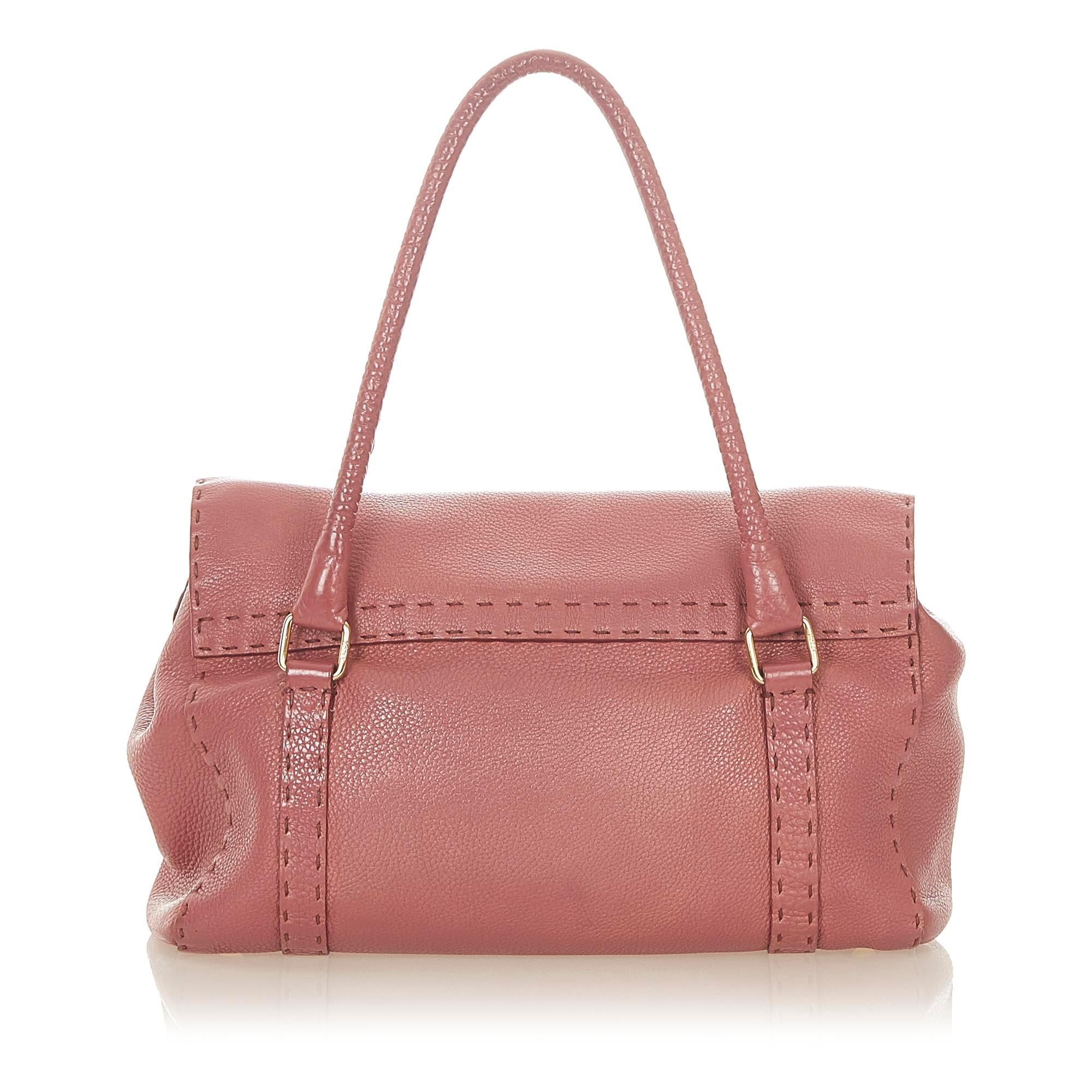 Fendi Selleria Linda Leather Handbag (SHG-31685)