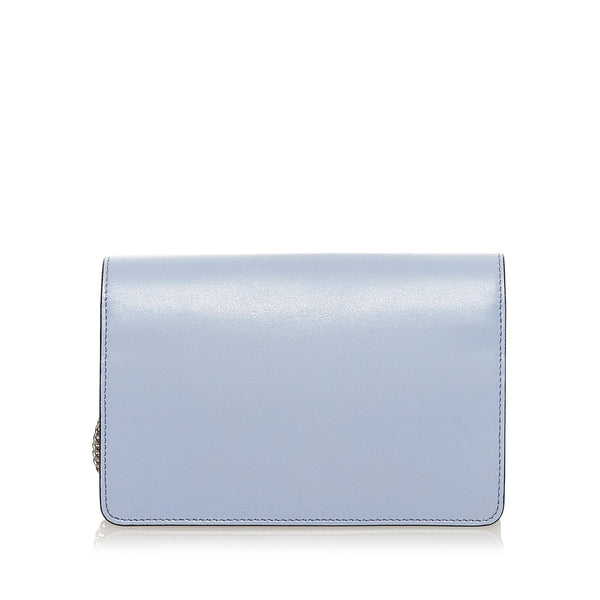 Fendi Light Blue Studded Wallet on Chain Leather ref.1035587 - Joli Closet