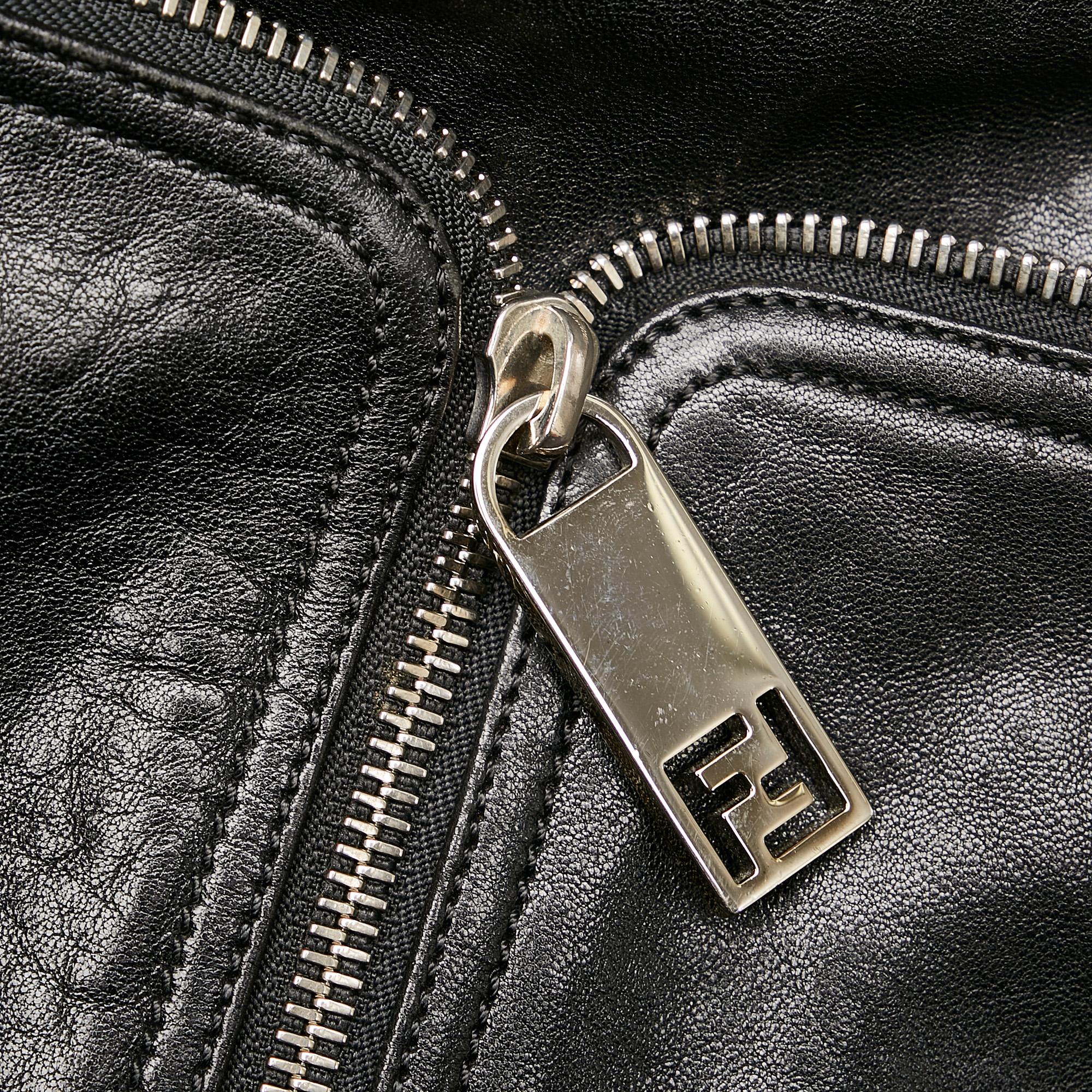 Fendi Unzipped Leather Hobo Bag (SHG-32868)