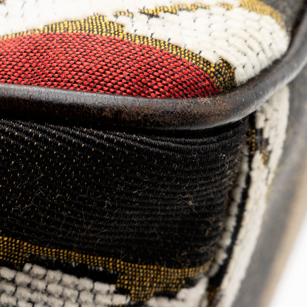 Fendi Vintage Embroidered Canvas Du Jour Tote (SHF-20442)