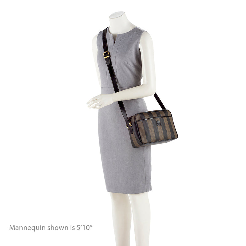 Fendi Vintage Pequin Shoulder Bag (SHF-13582)