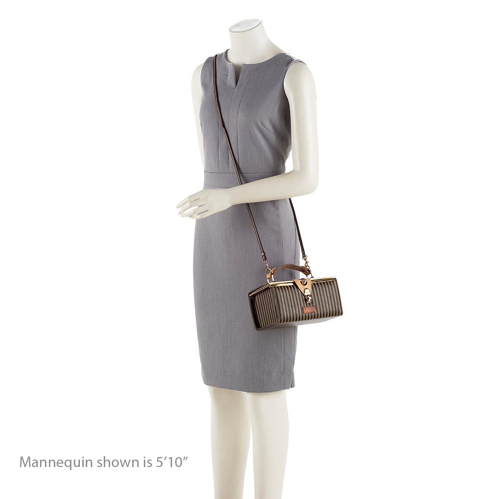 Fendi Vintage Pequin Train Case Shoulder Bag (SHF-18663)