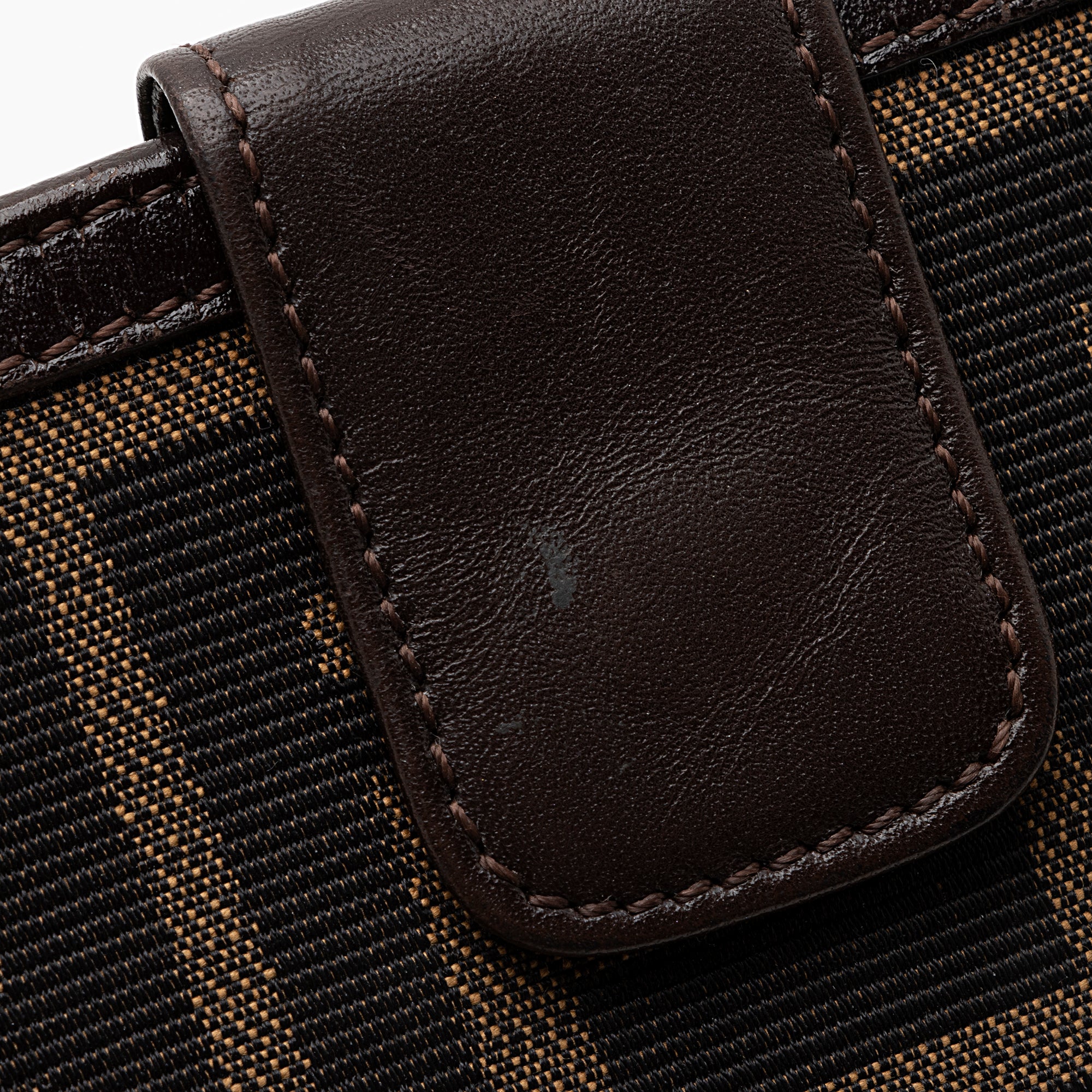 Fendi Vintage Zucca Bifold Kiss-Lock Compact Wallet (SHF-22375)