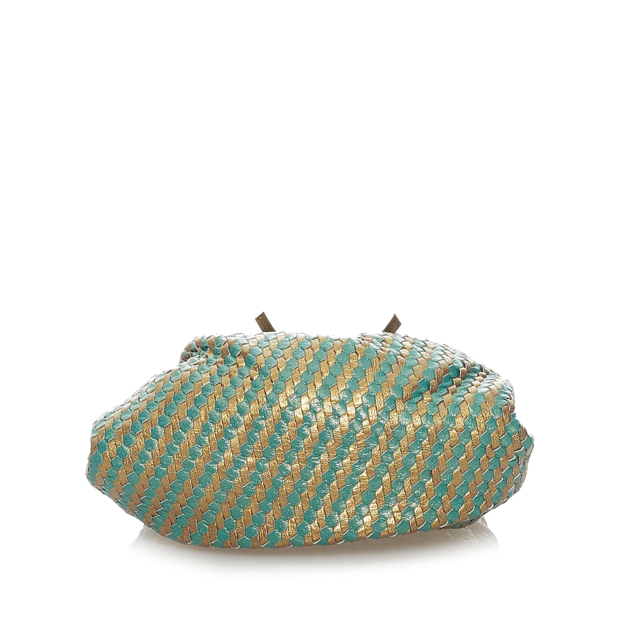 Fendi Woven Leather Bucket Bag (SHG-33268)