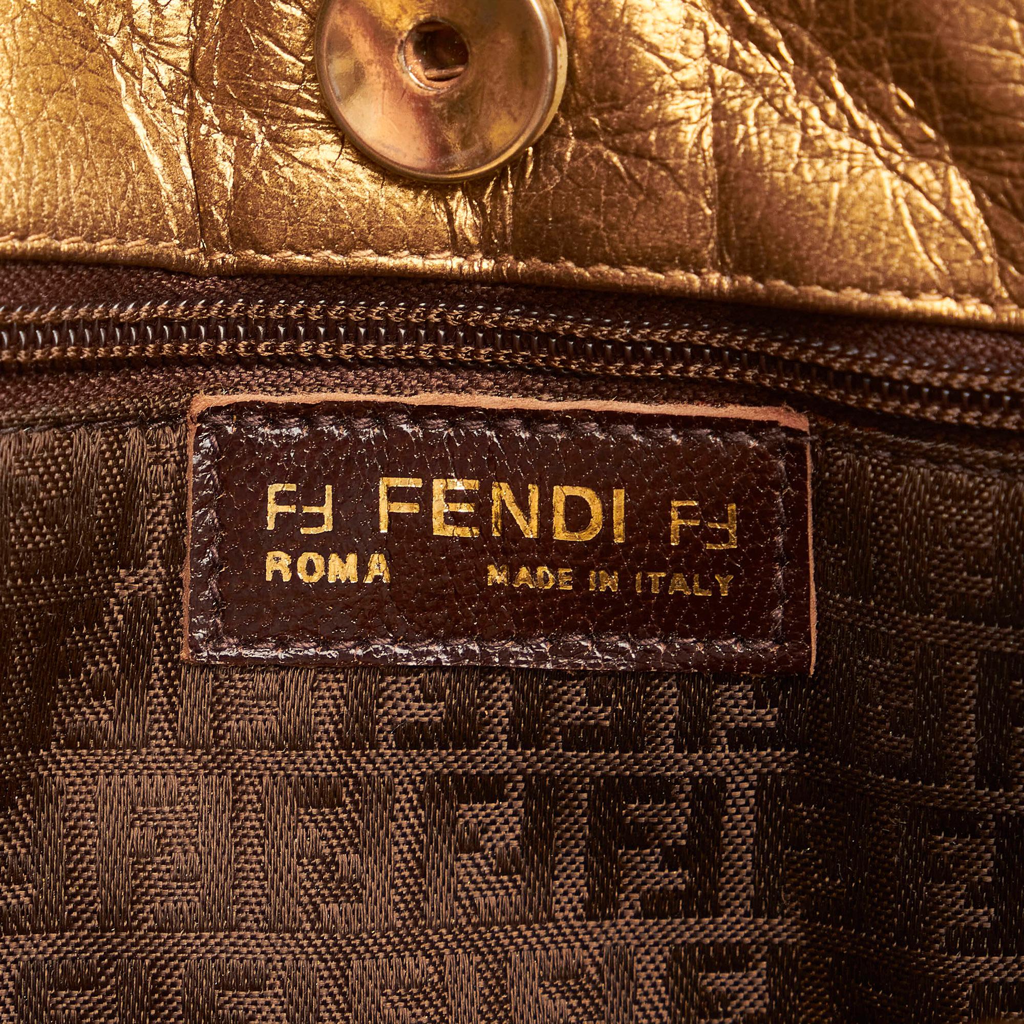 Fendi Woven Leather Bucket Bag (SHG-33268)