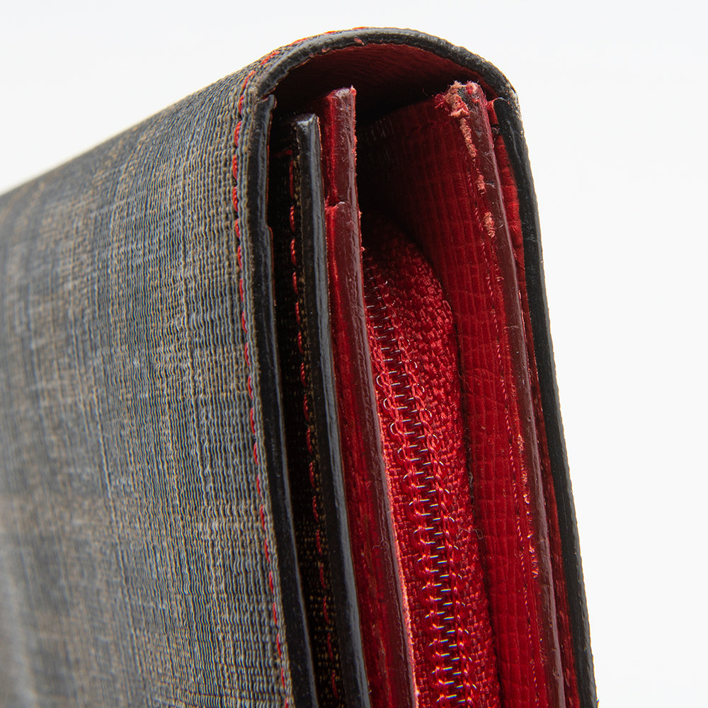 Fendi Zucca Spalmatti Trifold Wallet (SHF-12796)