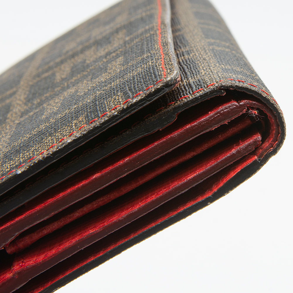 Fendi Zucca Spalmatti Trifold Wallet (SHF-12796)