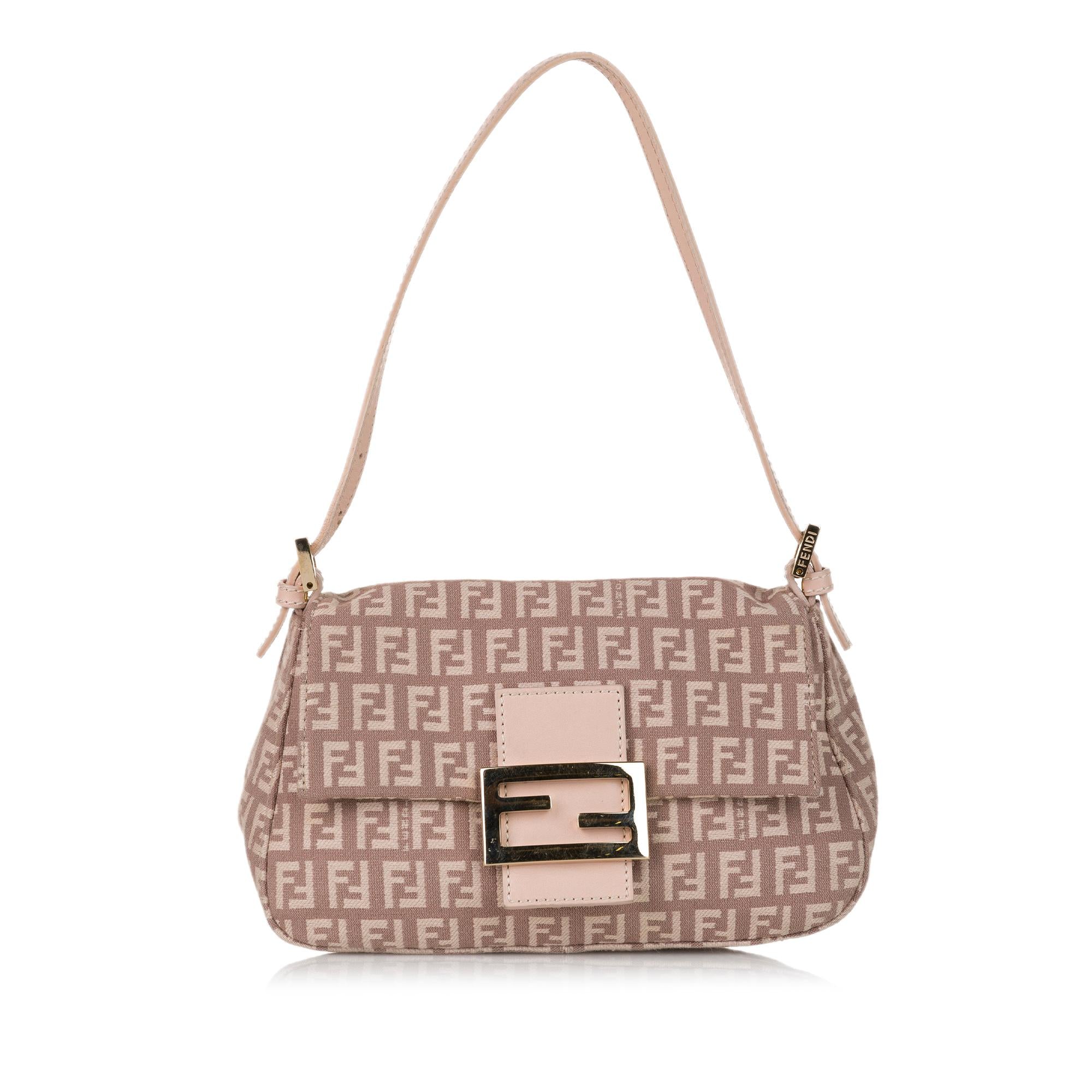 Fendi Zucchino Mamma Forever Canvas Baguette (SHG-31593)