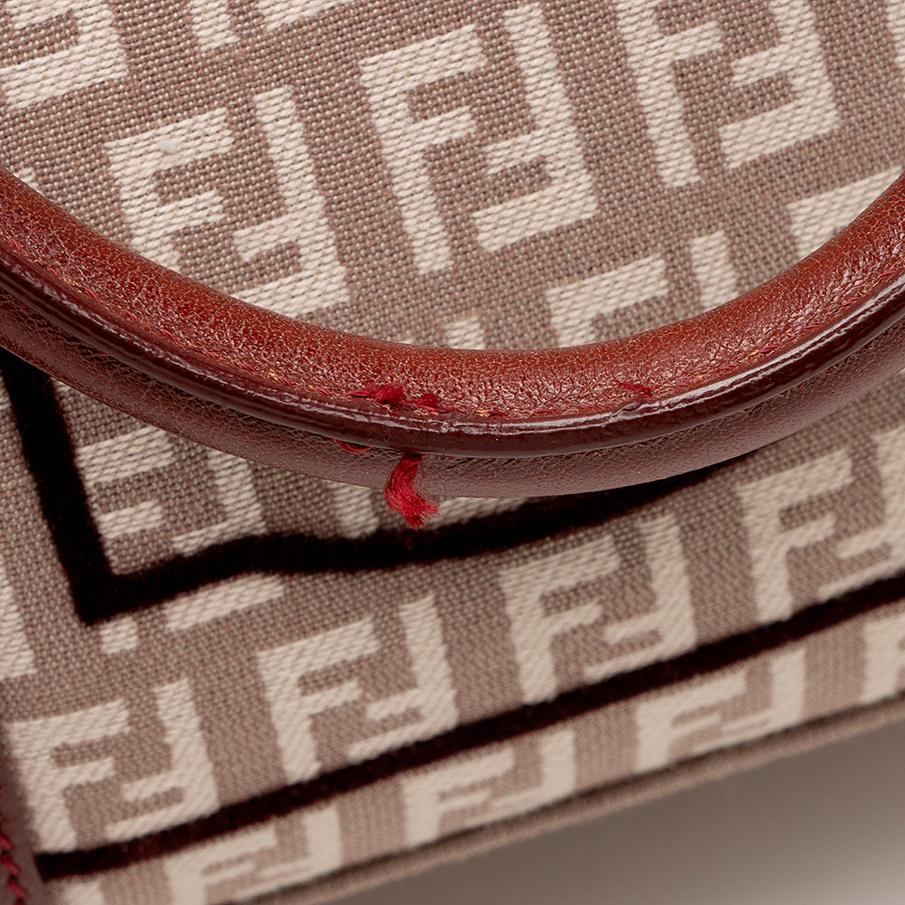 Fendi Zucchino Velvet Small Boston Satchel (SHF-18601)