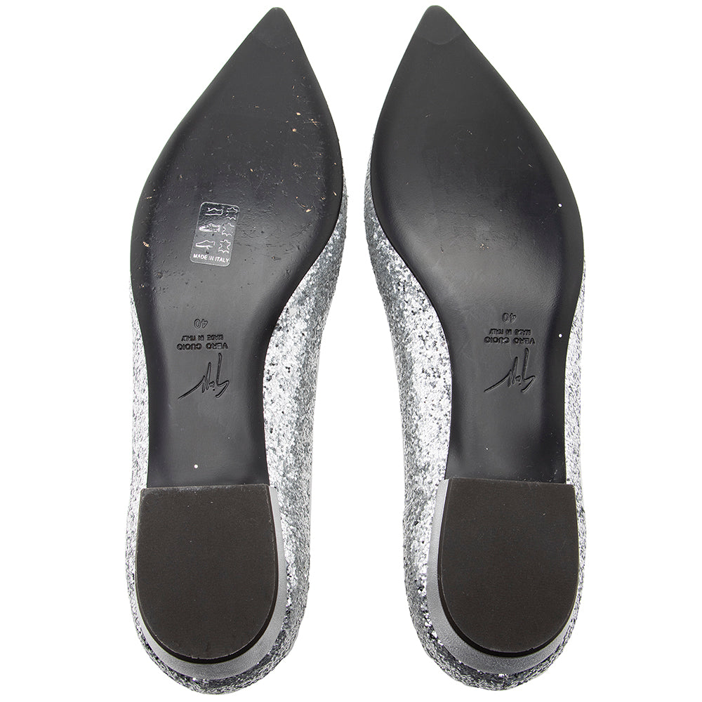 Giuseppe Zanotti Glitter Flats - Size 10 / 40 (SHF-19559)