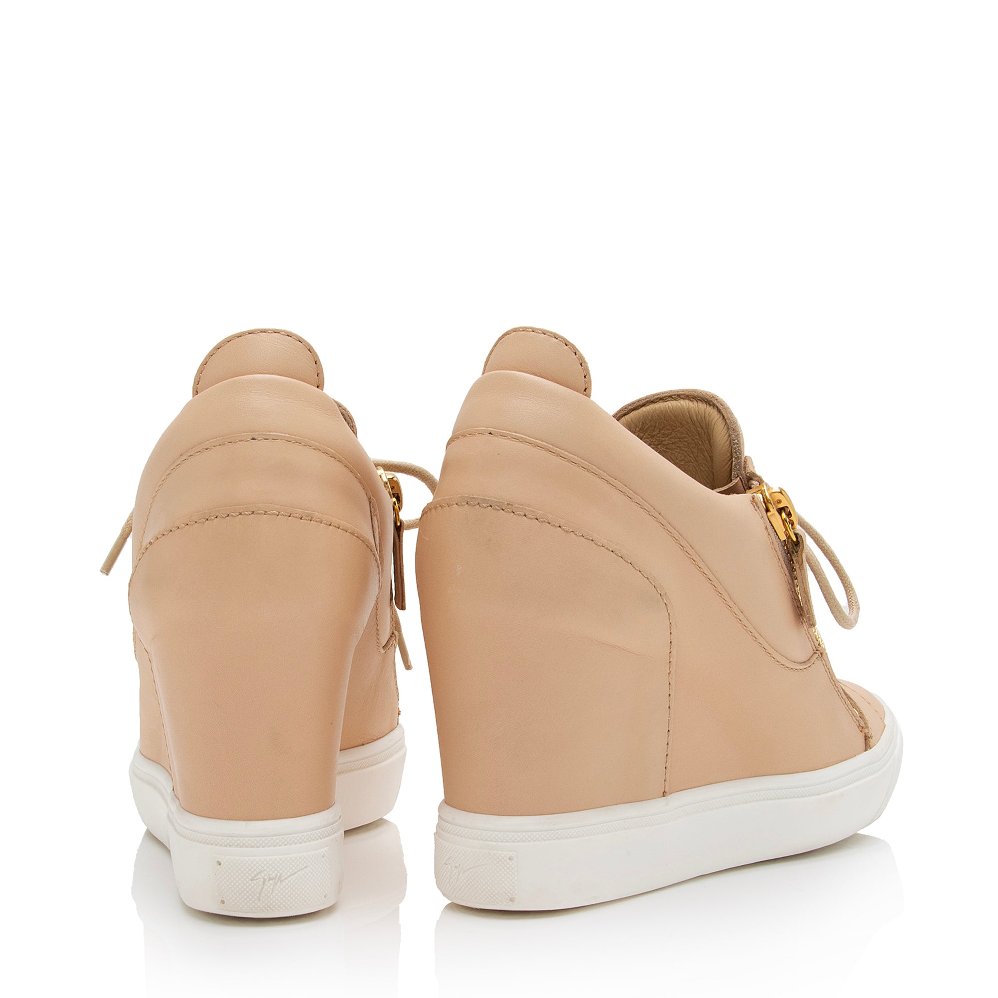 Giuseppe Zanotti Leather Addy Wedge Sneakers - Size 7 / 37 (SHF-0zCCSW)