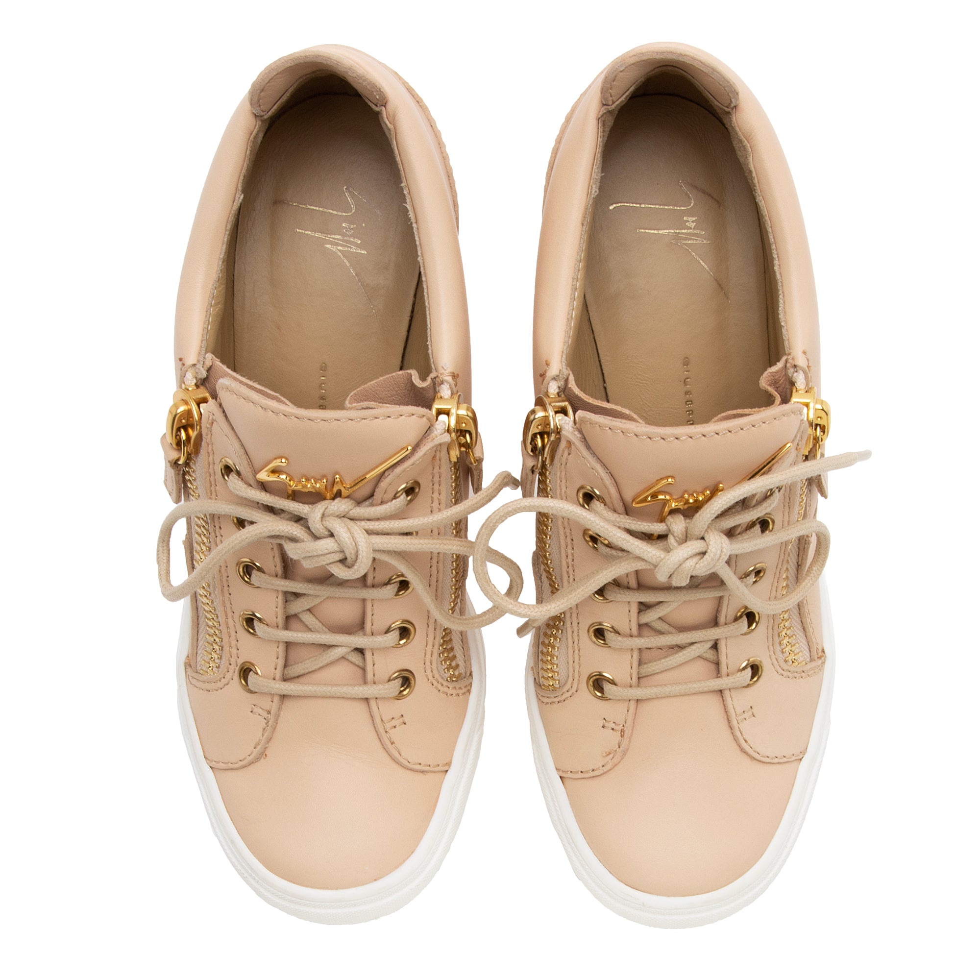 Giuseppe Zanotti Leather Addy Wedge Sneakers - Size 7 / 37 (SHF-0zCCSW)